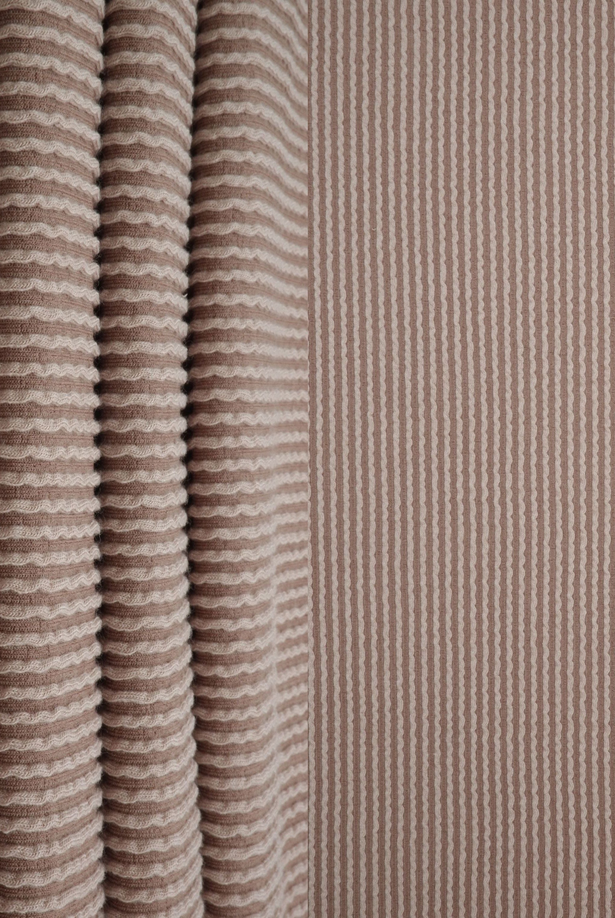 Jacquard Double Knit Rib Stretch Fabric - KNT4463