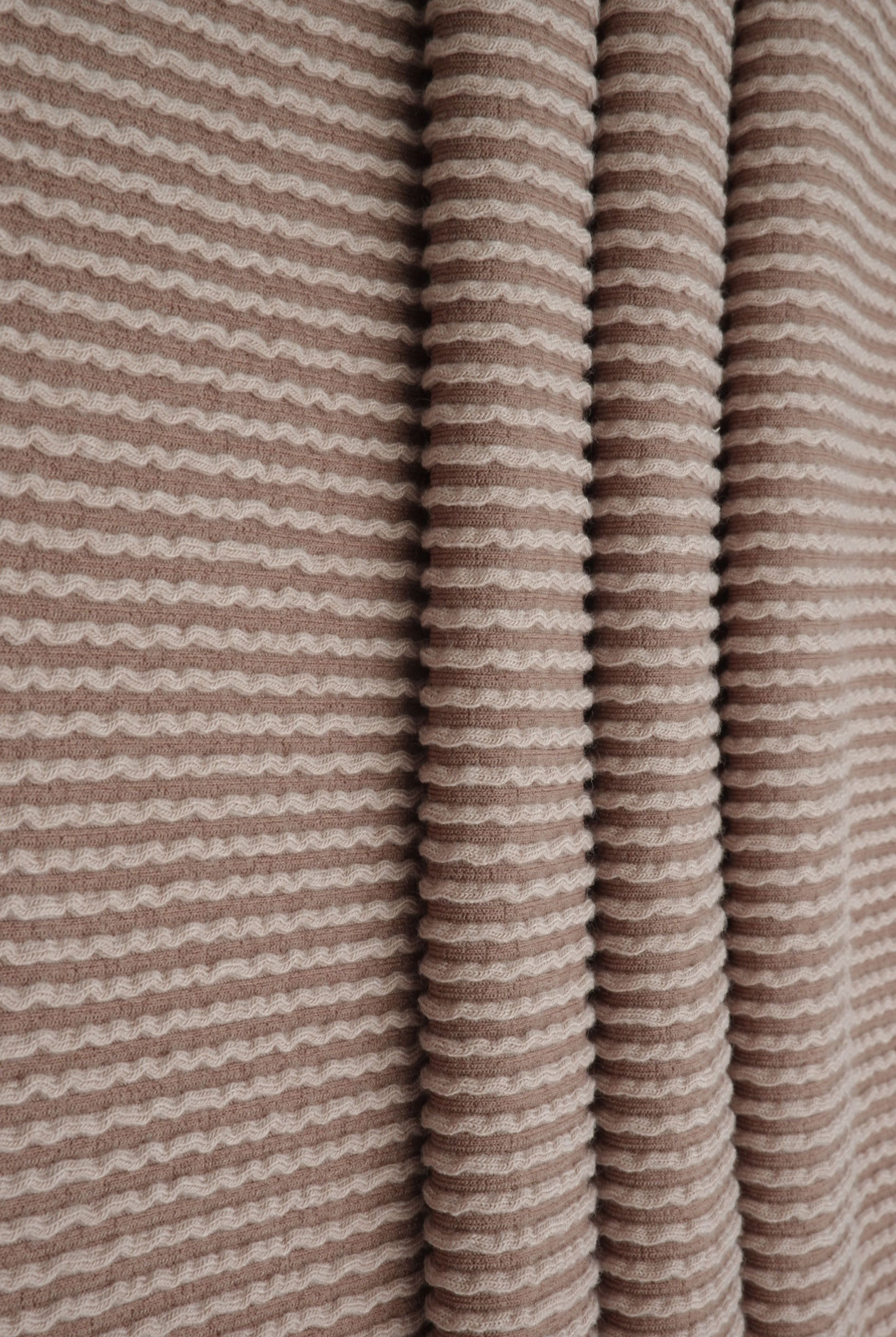 Jacquard Double Knit Rib Stretch Fabric - KNT4463