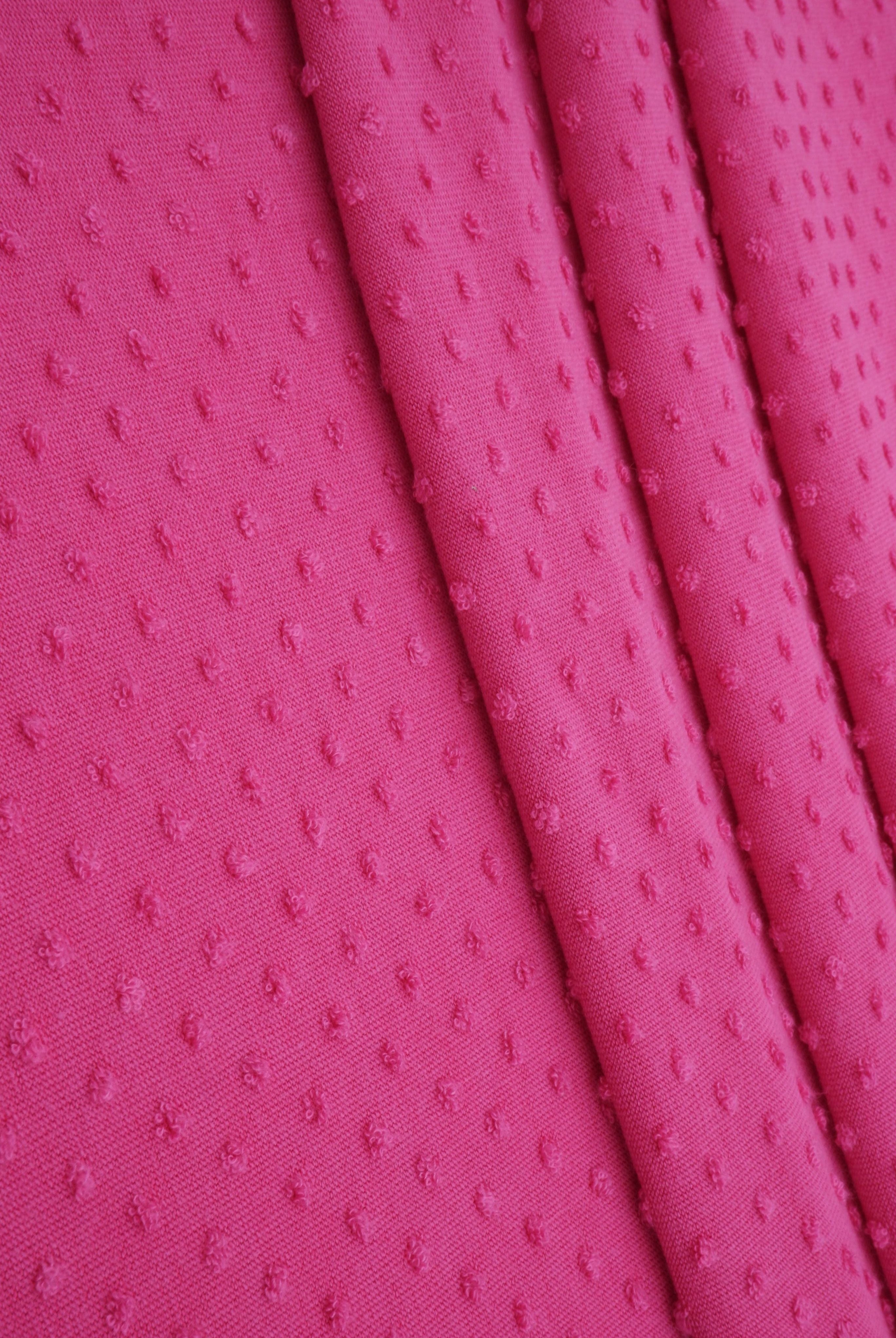 Jacquard Swiss Dot Stretch Knit Fabric - KNT4225