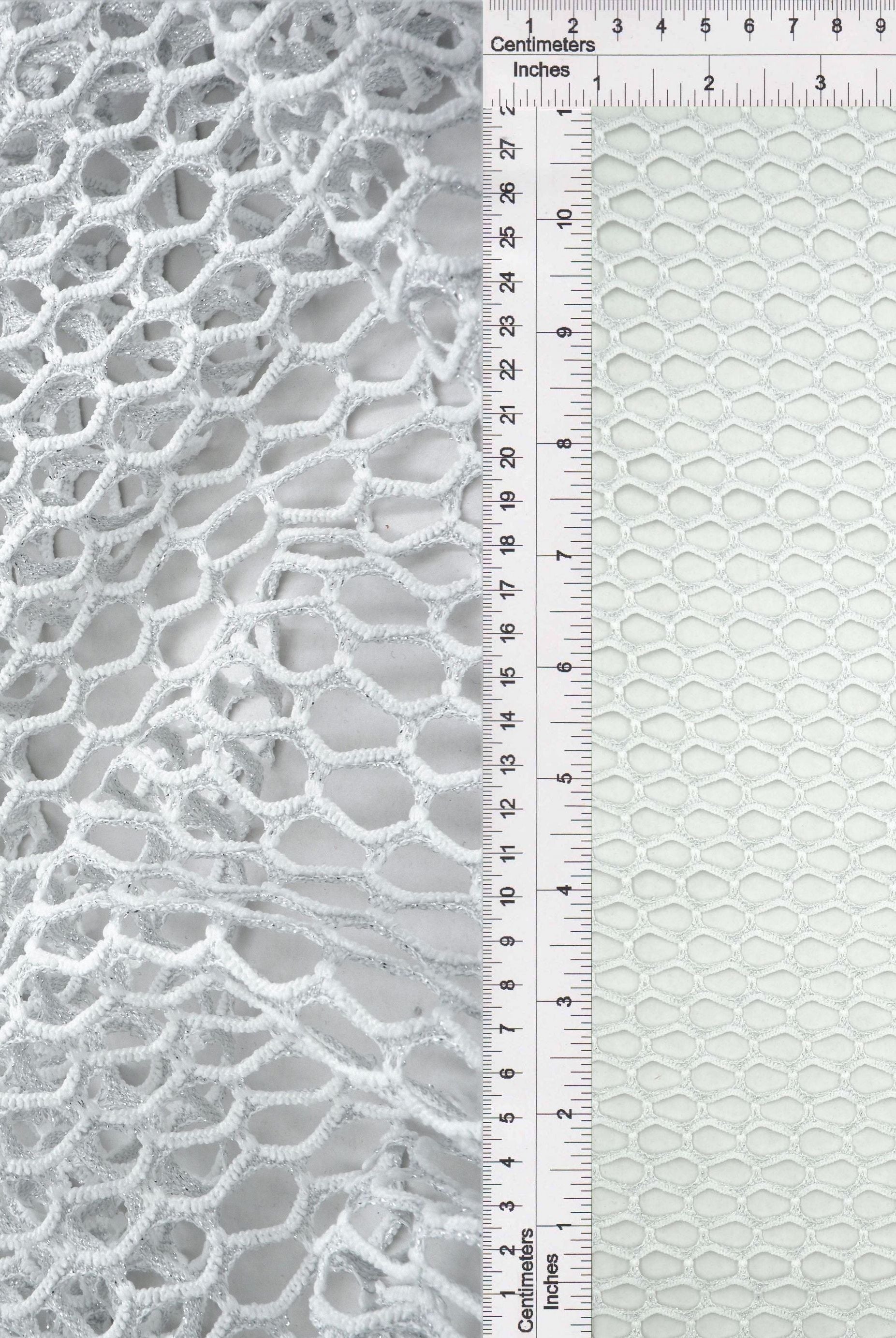 Lurex Fishnet Mesh Stretch Fabric - MESH-4467