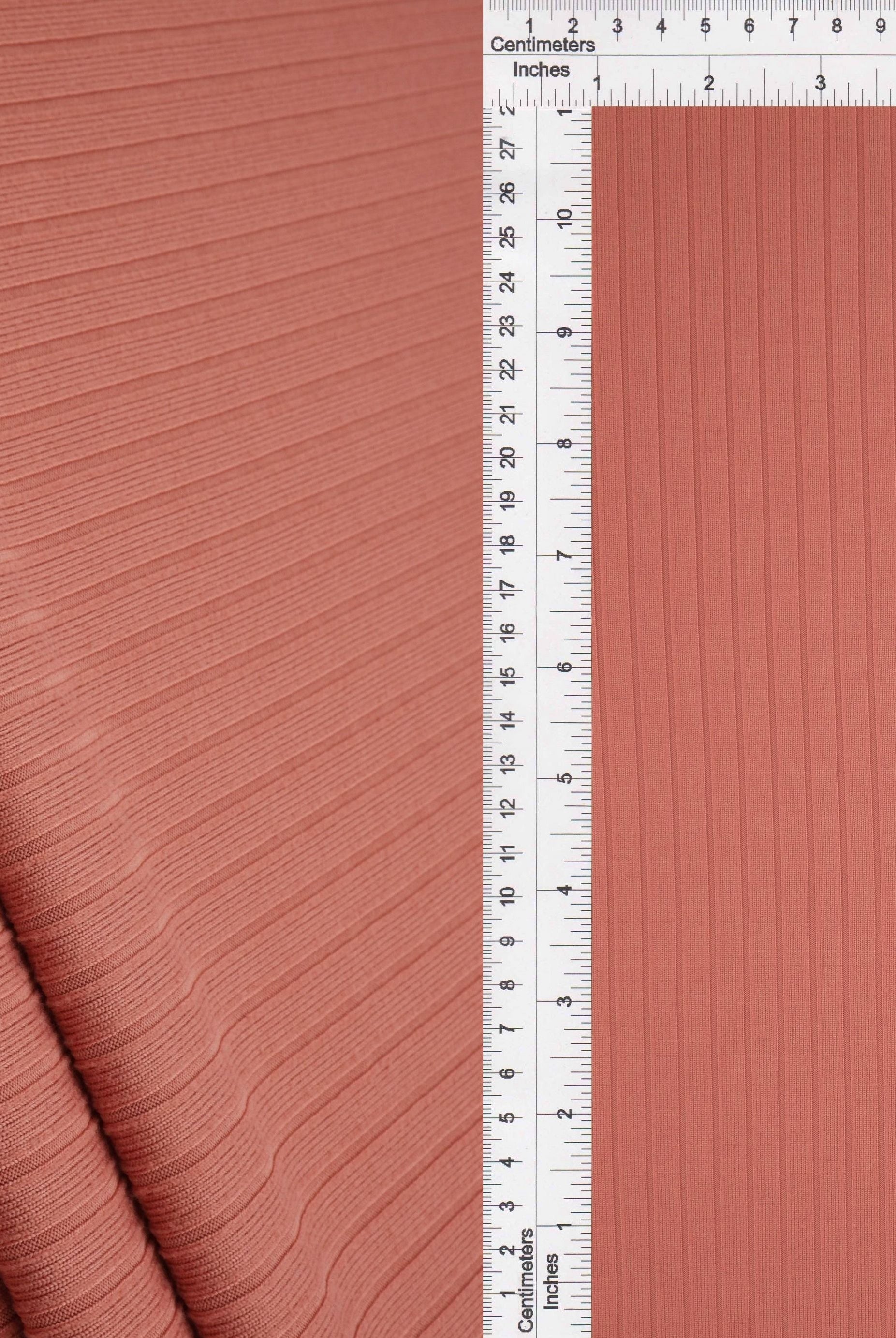 Rib Solid Stretch Knit Fabric - KNT4135