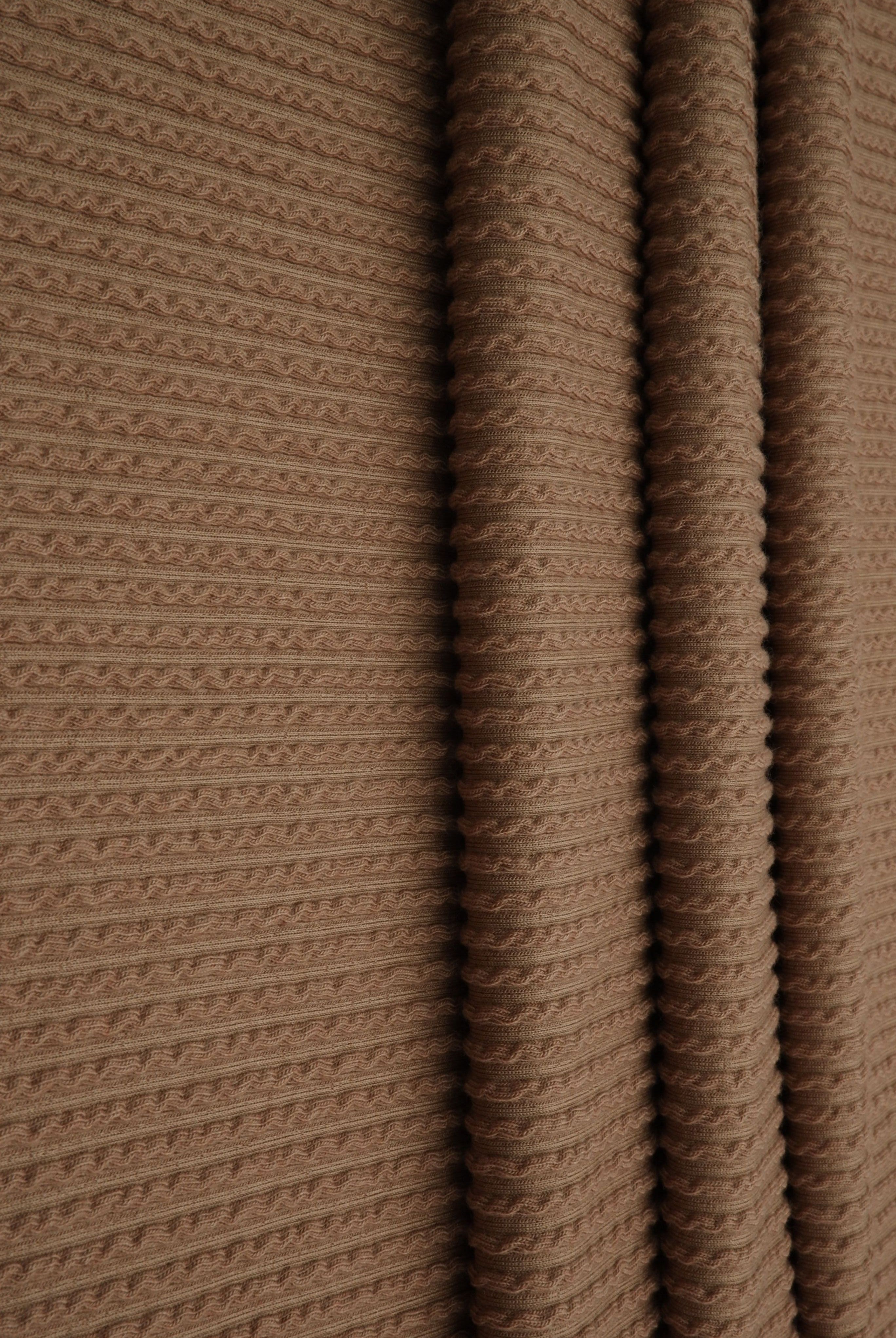 KNT4204 MOCHA BIKER SHORTS BODYSUIT BOTTOMS BROWN DOUBLE KNIT DRESS NO-PRINT PANTS POLYESTER RAYON RIB SKIRTS SOLID SPANDEX STRETCH TOPS TUNICS URBAN