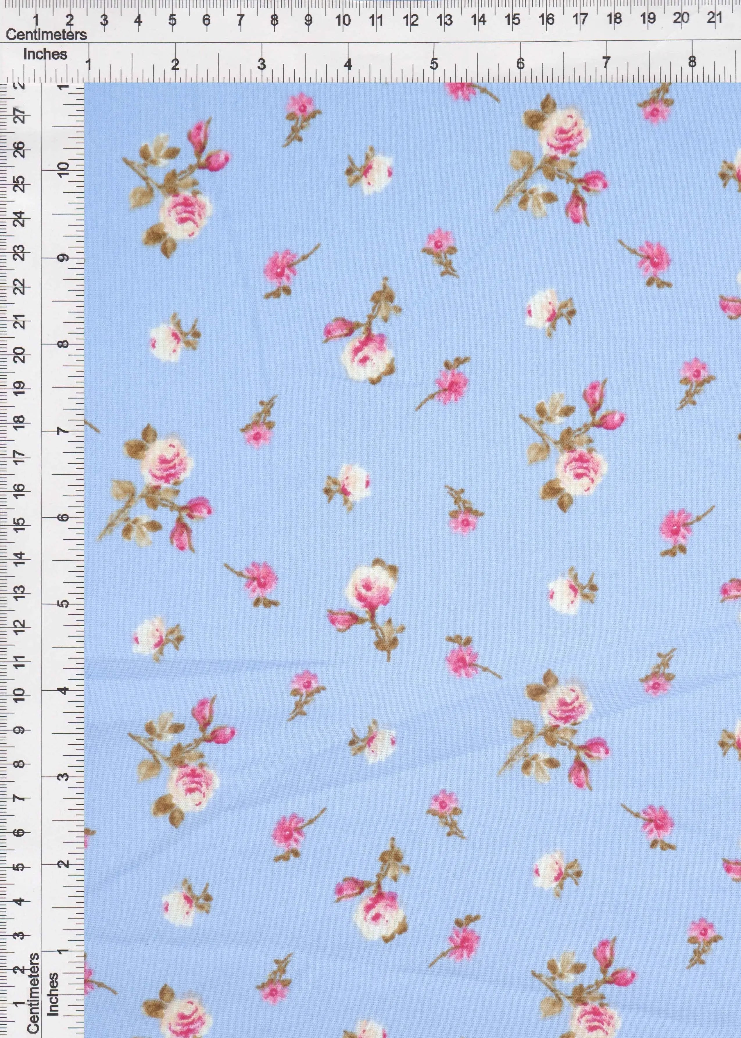 POP4178-MS11118 CHAMBRAY FLOWER AIRFLOW BLOUSE BLUE BODYSUIT BOTTOMS CAMI CEY DITSY DRESS FLORAL GREEN LOUNGEWEAR PANTS PINK POLYESTER PRINT SKIRTS SUBLIMATION TOPS WOVEN