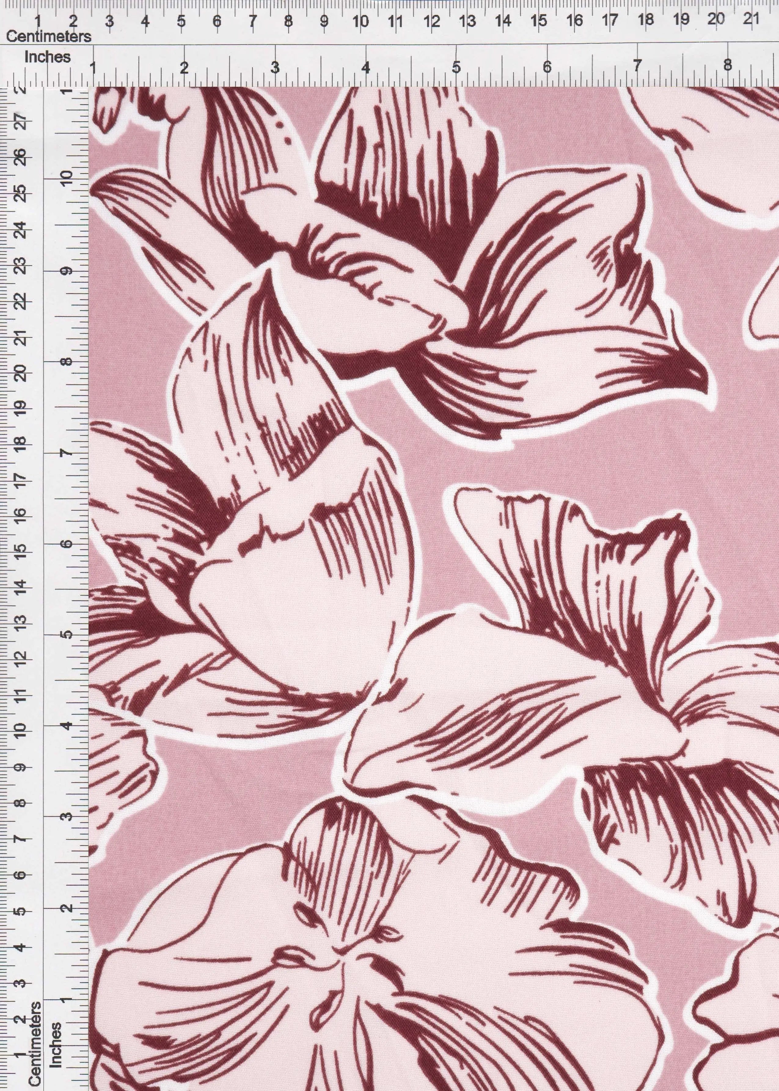 POP4178-MS11099 MAUVE FLOWER AIRFLOW BIG BLOUSE BODYSUIT BOTTOMS CAMI CEY DRESS FLORAL LOUNGEWEAR PANTS POLYESTER PRINT SKIRTS SUBLIMATION TOPS WOVEN