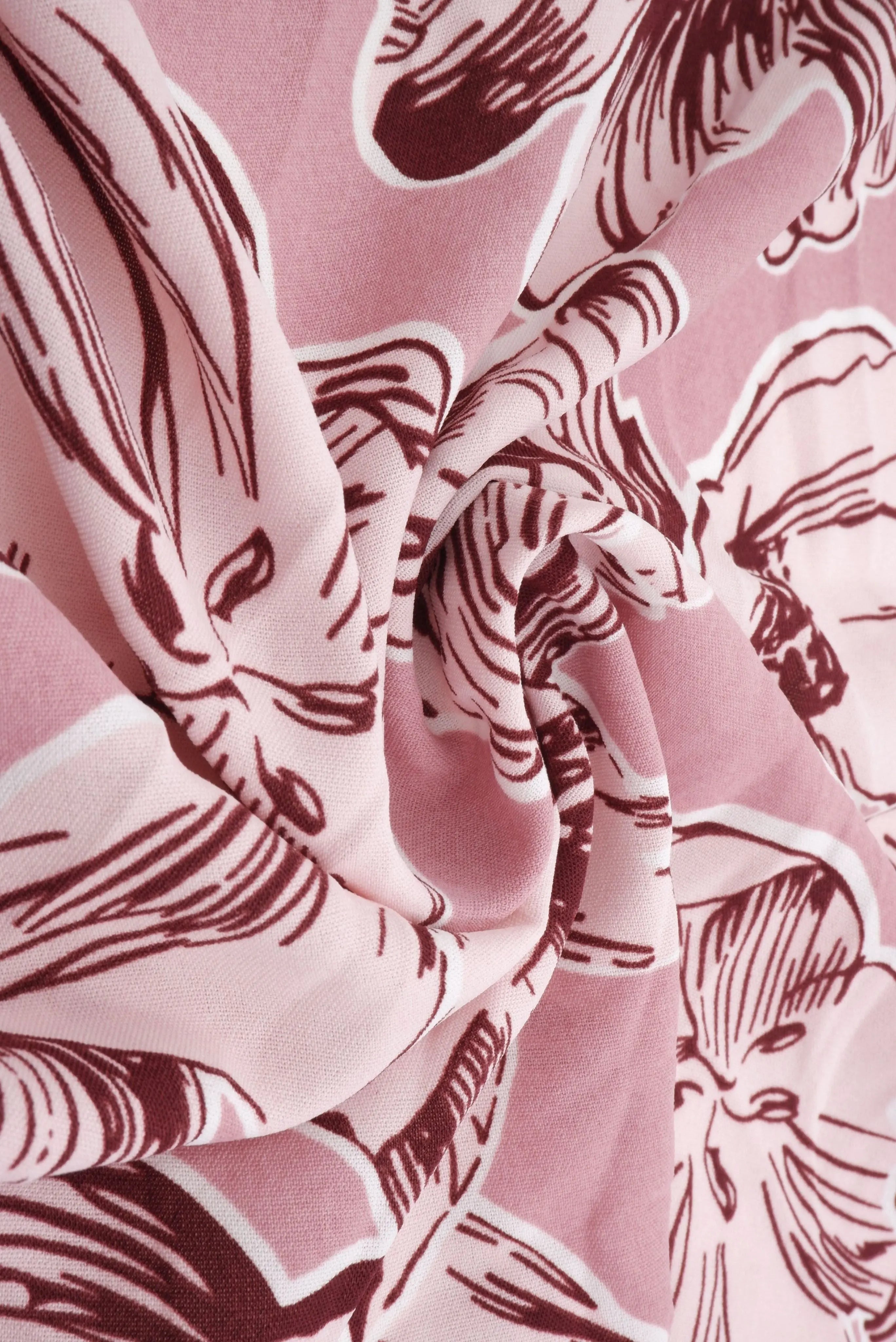 POP4178-MS11099 MAUVE FLOWER AIRFLOW BIG BLOUSE BODYSUIT BOTTOMS CAMI CEY DRESS FLORAL LOUNGEWEAR PANTS POLYESTER PRINT SKIRTS SUBLIMATION TOPS WOVEN