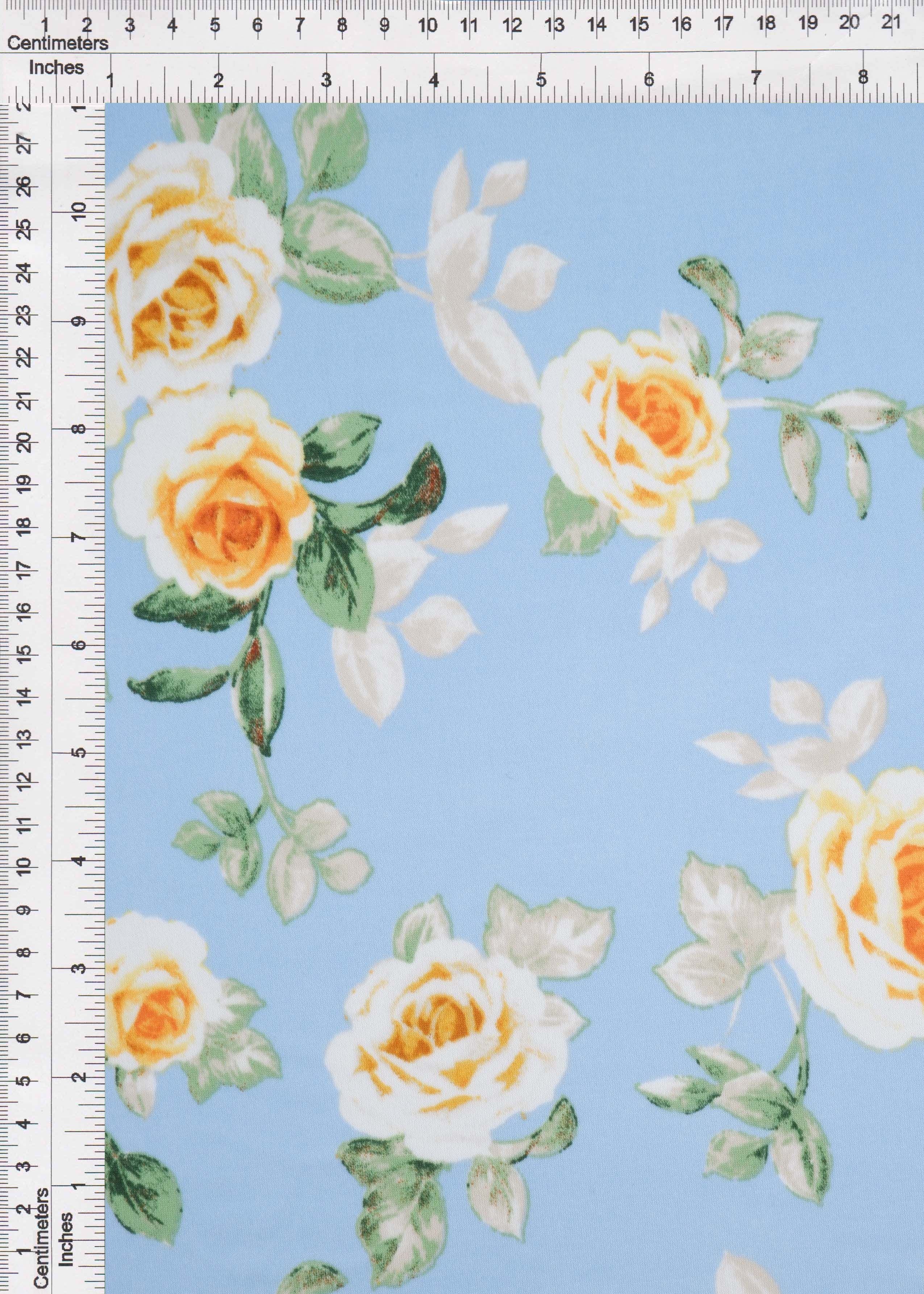 ITY-MS11116B BLUE LT FLOWER ACTIVEWEAR BIKER SHORTS BLOUSE BODYSUIT BOTTOMS DRESS FLORAL ITY KOREAN KNIT LOUNGEWEAR PANTS POLYESTER PRINT SKIRTS SPANDEX TOPS TUNICS