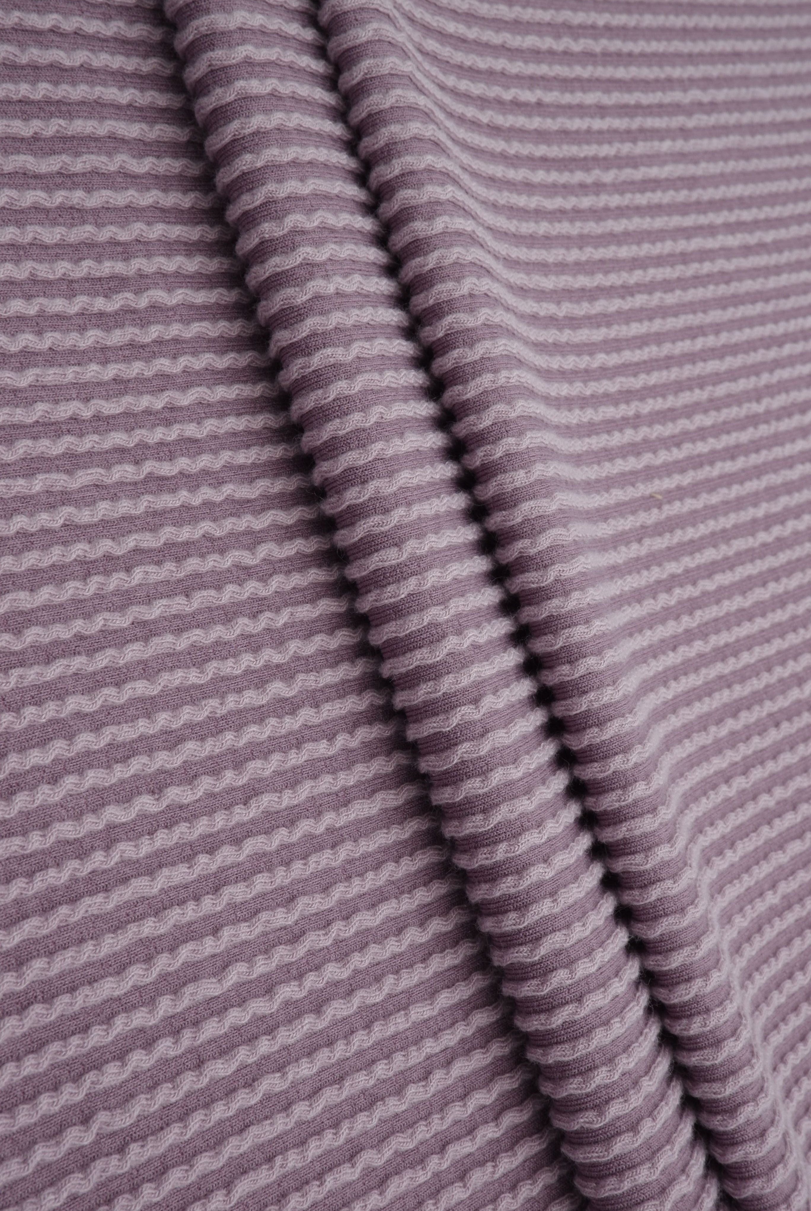 Jacquard Double Knit Rib Stretch Fabric - KNT4463