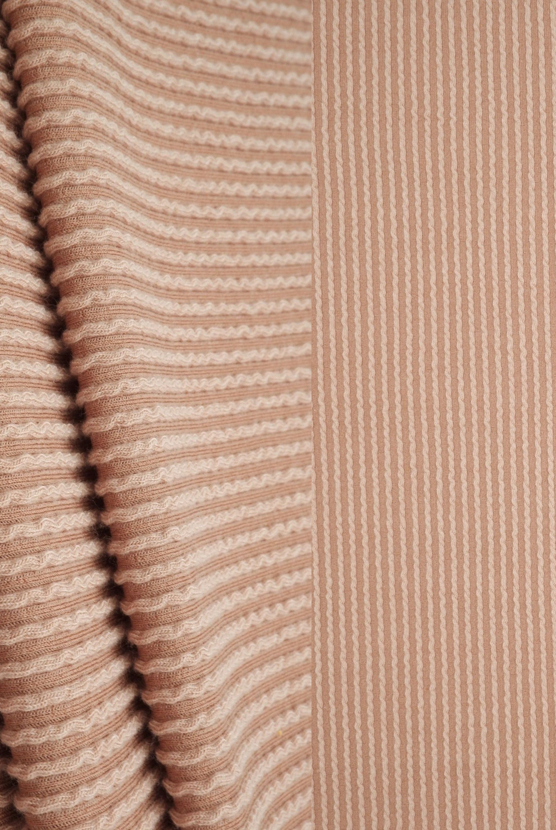 Jacquard Double Knit Rib Stretch Fabric - KNT4463