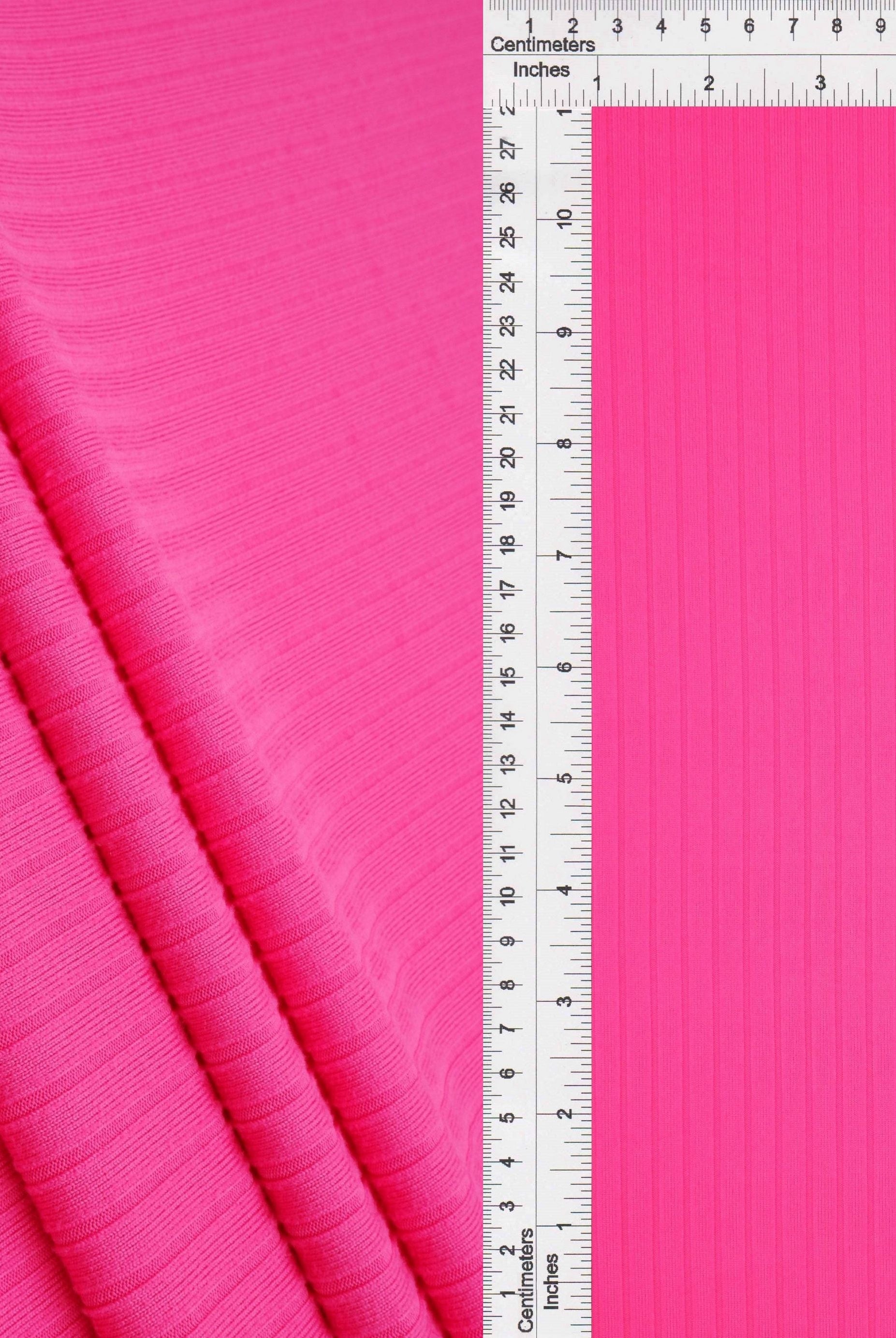 Rib Solid Stretch Knit Fabric - KNT4135