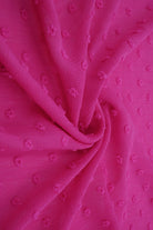 HIMLT-4220 FUSCHIA BLOUSE BODYSUIT BOTTOMS CAMI DRESS FUSCHIA HI-MULTI NO-PRINT NON STRETCH PANTS POLYESTER SKIRTS SOLID SWISS DOT TOPS WOVEN