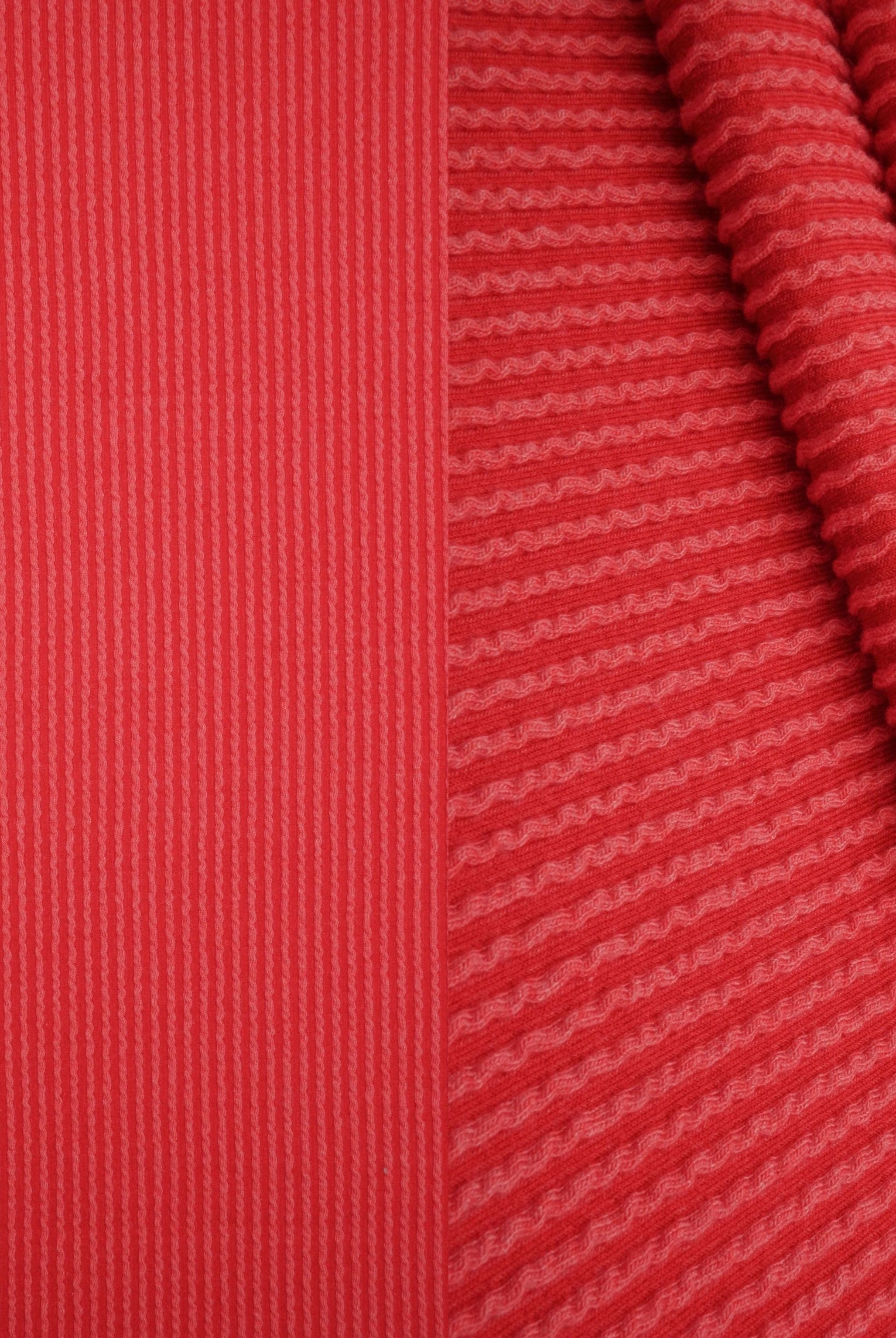 Jacquard Double Knit Rib Stretch Fabric - KNT4463