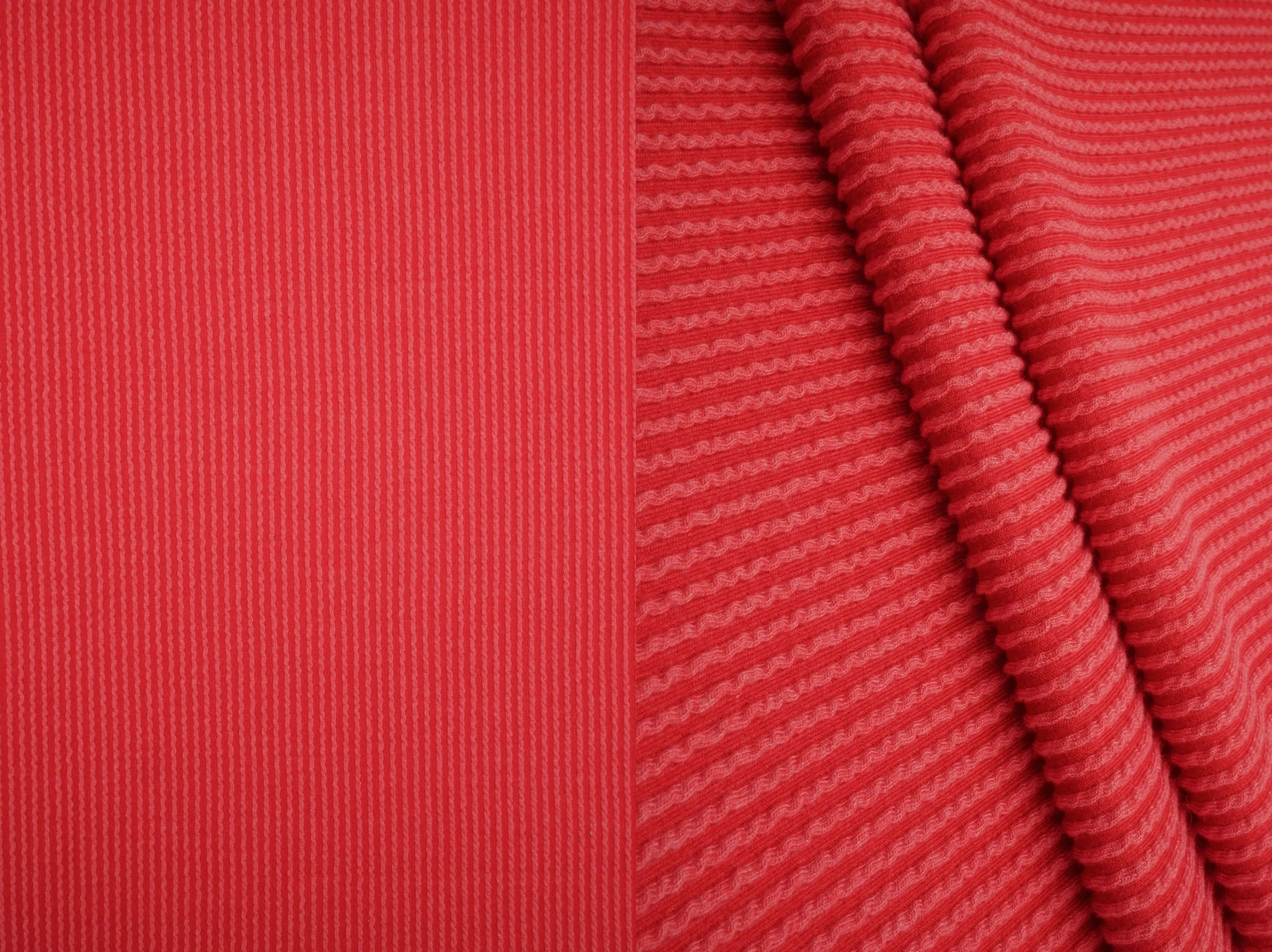 KNT4463 RED BODYSUIT BOTTOMS CAMI DOUBLE KNIT DRESS JACQUARD LOUNGEWEAR NO-PRINT PANTS POLYESTER RAYON RED RIB SOLID SPANDEX STRETCH SWEATER T-SHIRT URBAN