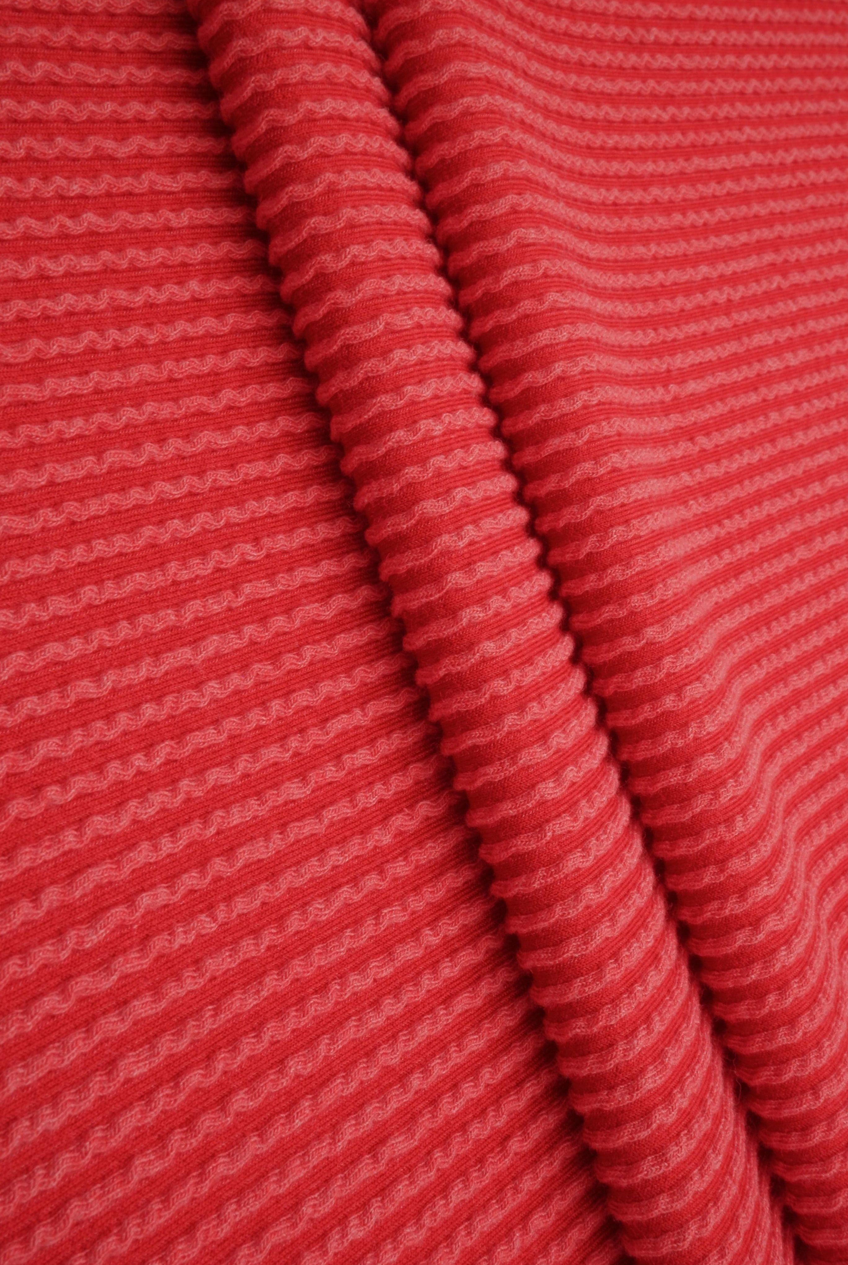 Jacquard Double Knit Rib Stretch Fabric - KNT4463