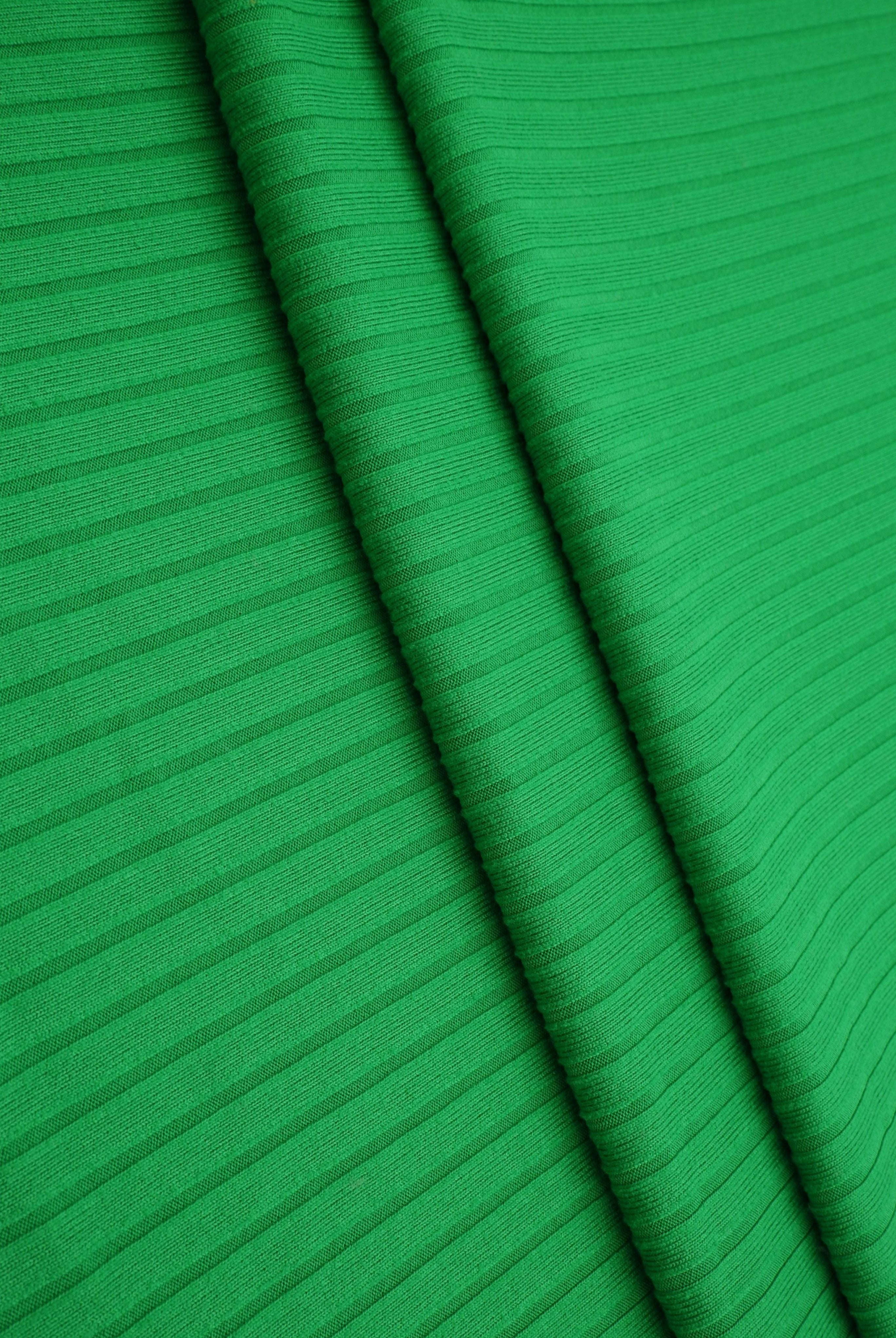 Rib Solid Stretch Knit Fabric - KNT4135