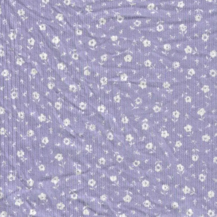 KNT3422-Q00135 LAVENDER BIKER SHORTS BLOUSE BODYSUIT CAMI DITSY DRESS KNIT LAVANDER LOUNGEWEAR PANTS POLYESTER PRINT RIBBED SKIRTS SPANDEX STRETCH SWEATER T-SHIRT TOPS WHITE