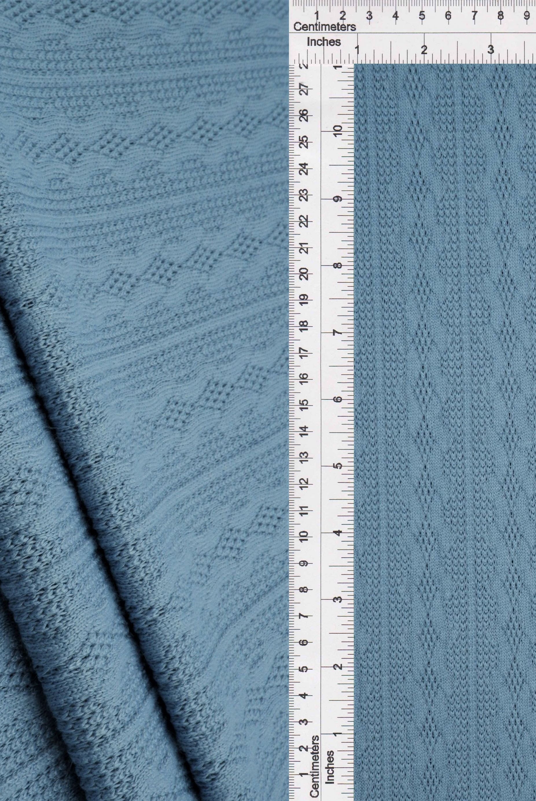 KNT4422 CHAMBRAY BLUE BOTTOMS CAMI DRESS JACQUARD KNIT NO-PRINT OUTERWEAR POLYESTER SOLID SPANDEX STRETCH SWEATER TUNICS