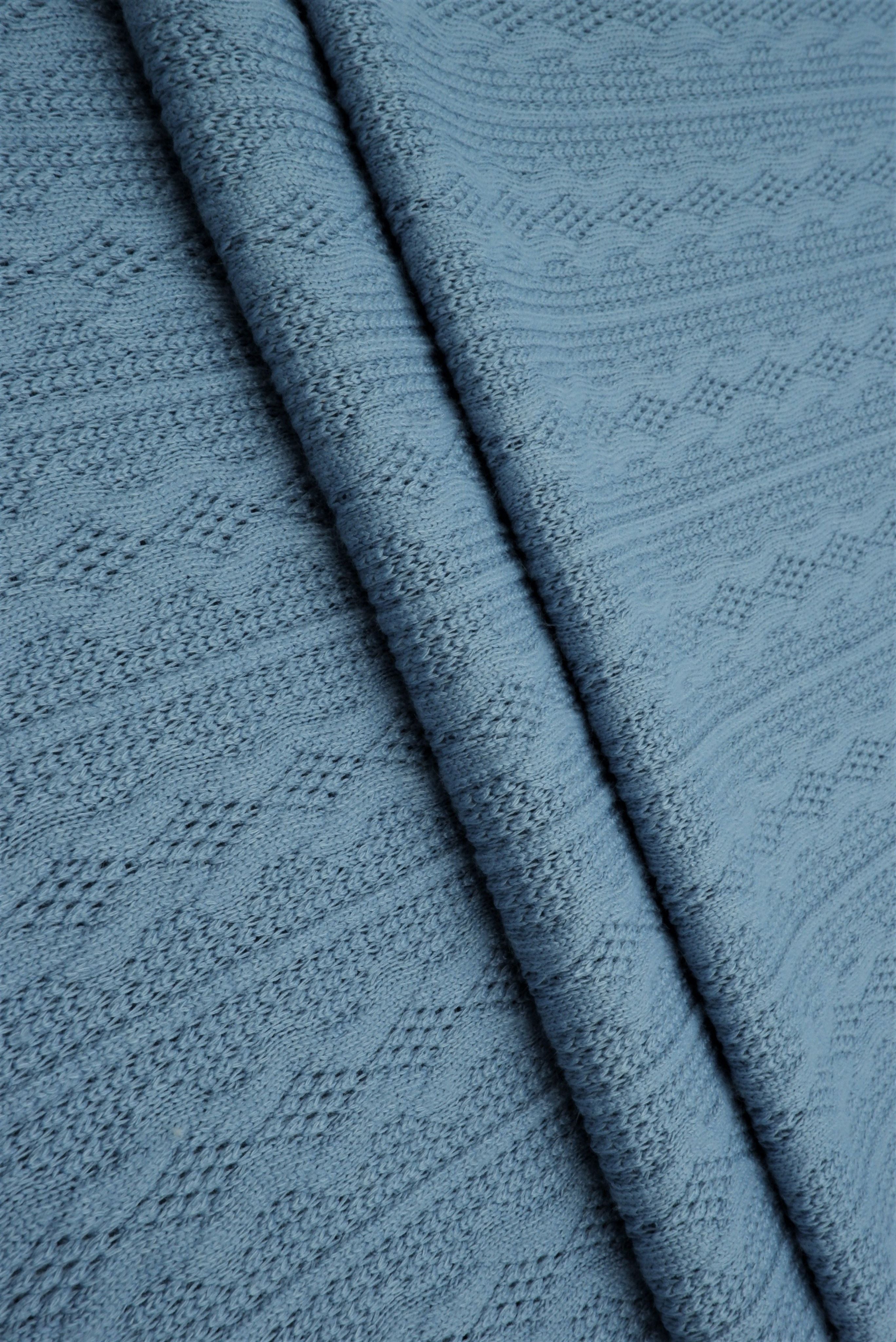 KNT4422 CHAMBRAY BLUE BOTTOMS CAMI DRESS JACQUARD KNIT NO-PRINT OUTERWEAR POLYESTER SOLID SPANDEX STRETCH SWEATER TUNICS