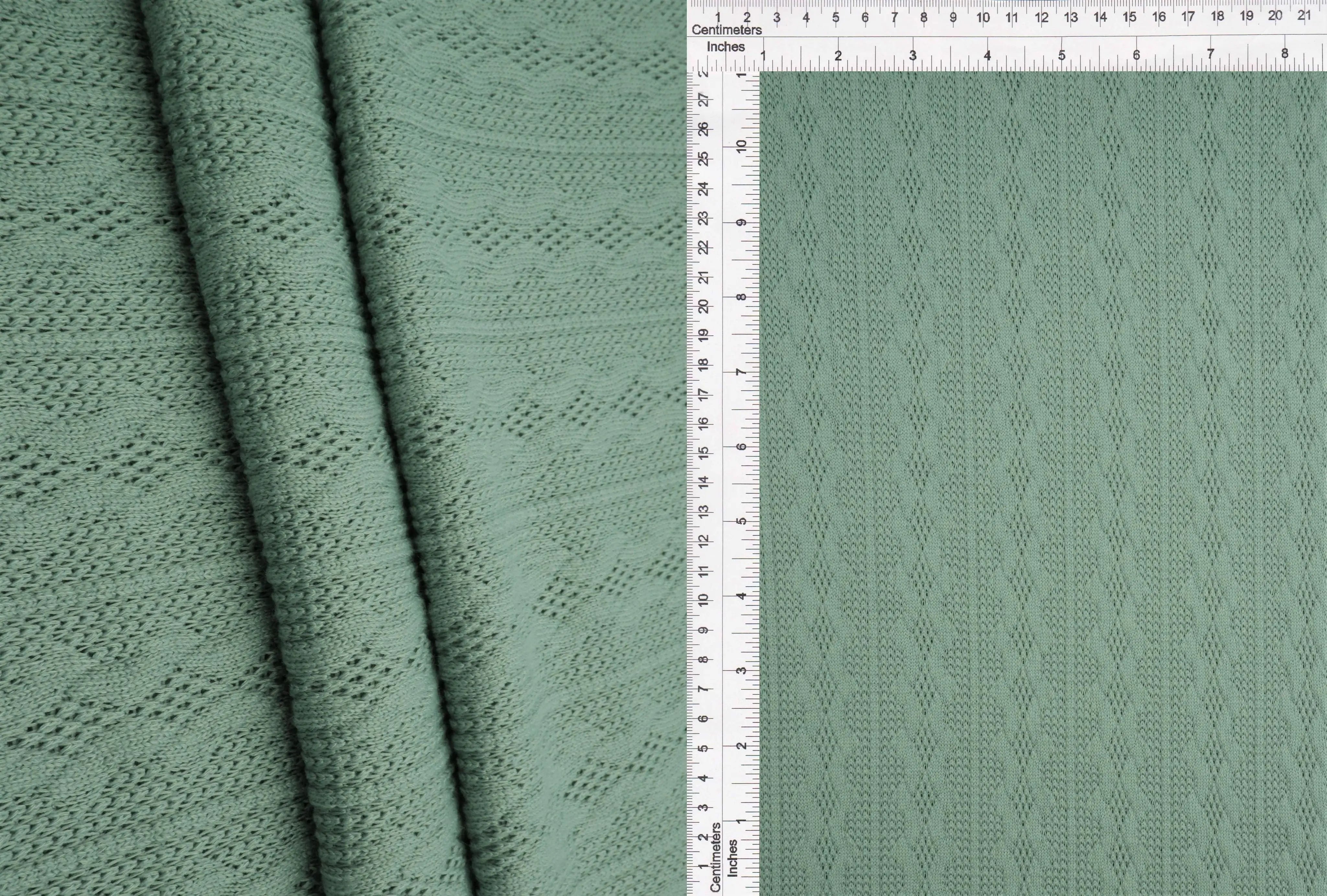 KNT4422 SAGE DUSTY BOTTOMS CAMI DRESS GREEN JACQUARD KNIT NO-PRINT OUTERWEAR POLYESTER SOLID SPANDEX STRETCH SWEATER TUNICS