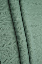 KNT4422 SAGE DUSTY BOTTOMS CAMI DRESS GREEN JACQUARD KNIT NO-PRINT OUTERWEAR POLYESTER SOLID SPANDEX STRETCH SWEATER TUNICS