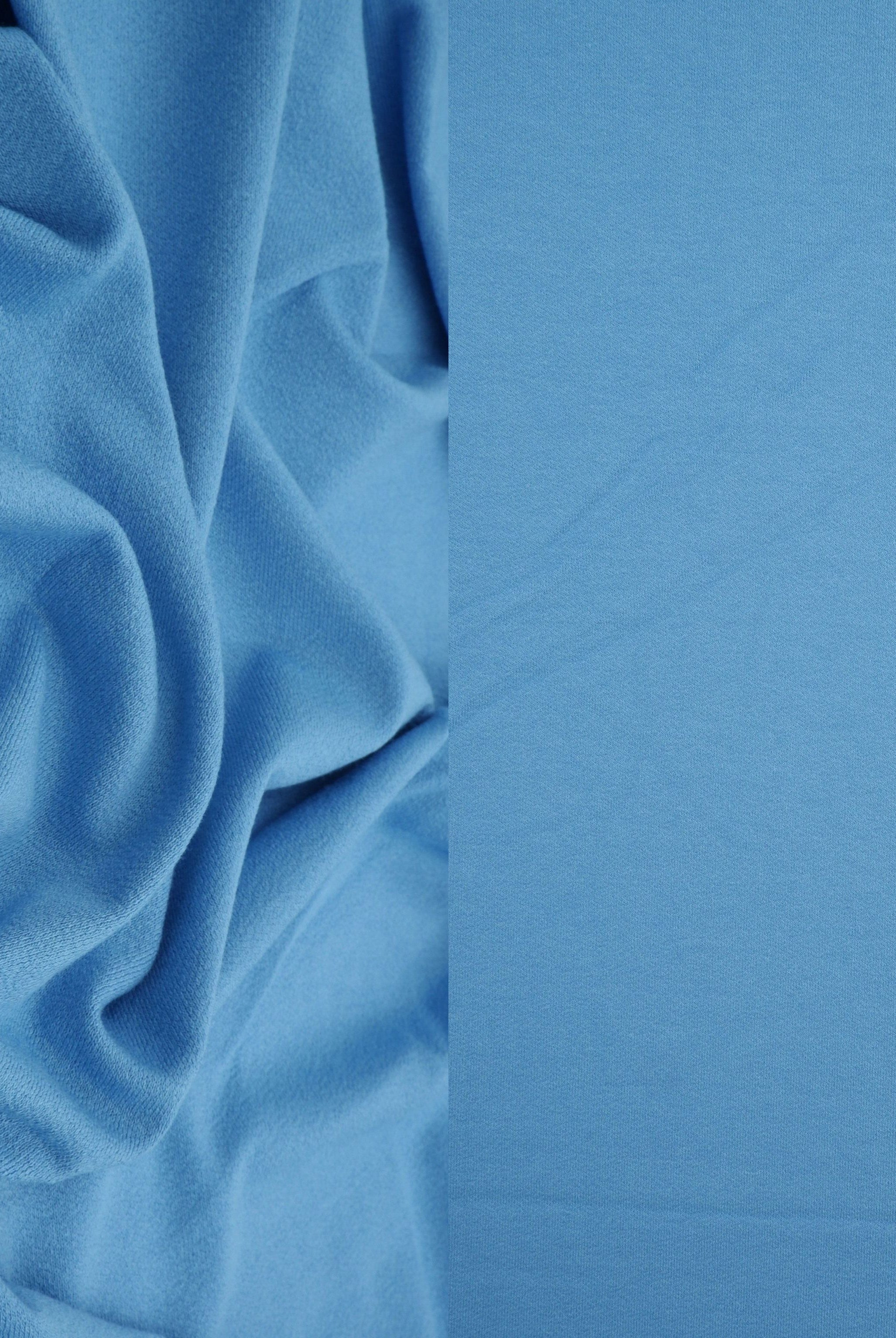 KNT4465 AZURE BLUE BLOUSE BOTTOMS CAMI CREPE DRESS KNIT NO-PRINT OUTERWEAR PANTS RAYON SKIRTS SOLID-B SPANDEX STRETCH T-SHIRT TOPS TUNICS VISCOSE