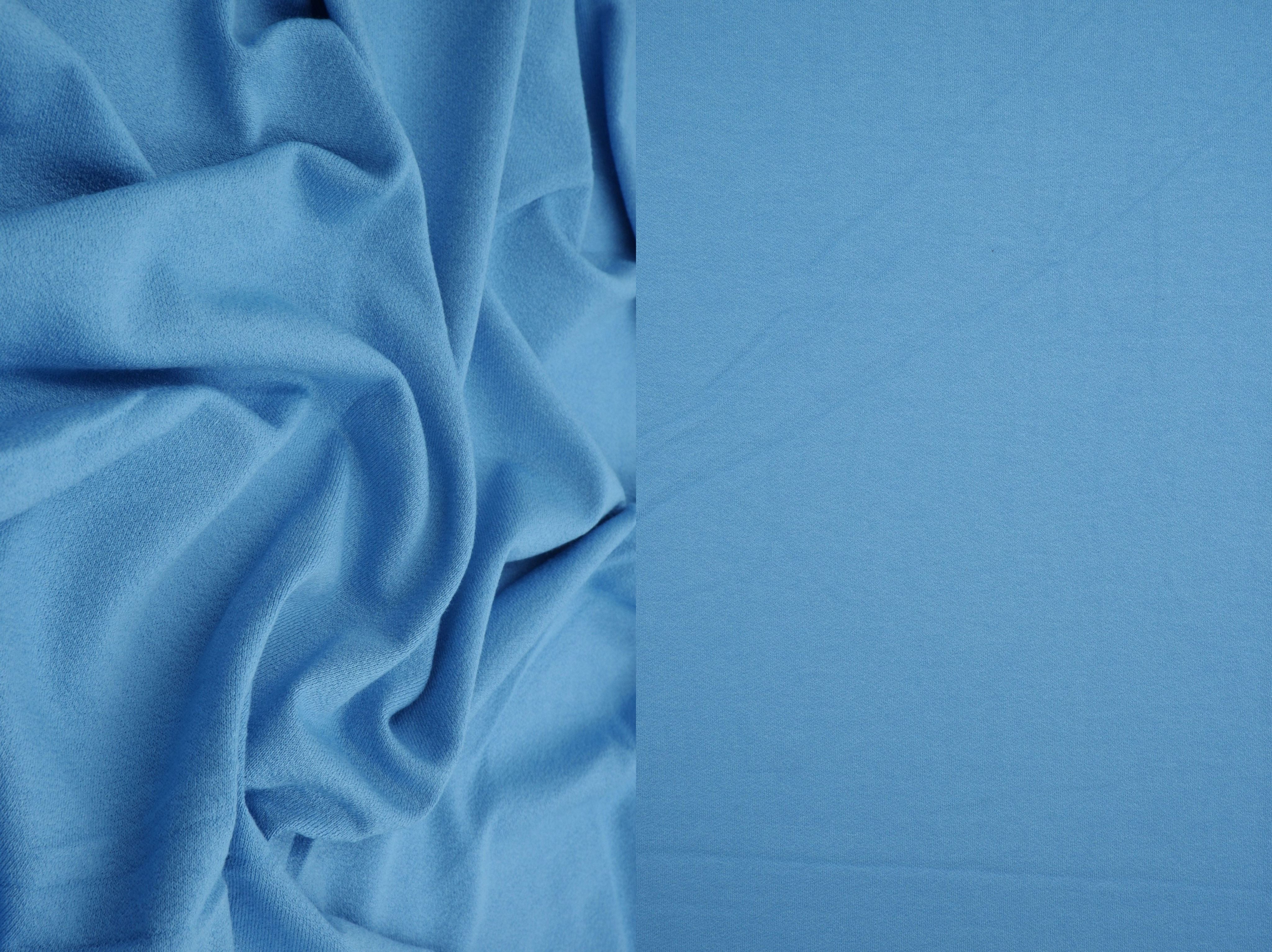 KNT4465 AZURE BLUE BLOUSE BOTTOMS CAMI CREPE DRESS KNIT NO-PRINT OUTERWEAR PANTS RAYON SKIRTS SOLID-B SPANDEX STRETCH T-SHIRT TOPS TUNICS VISCOSE