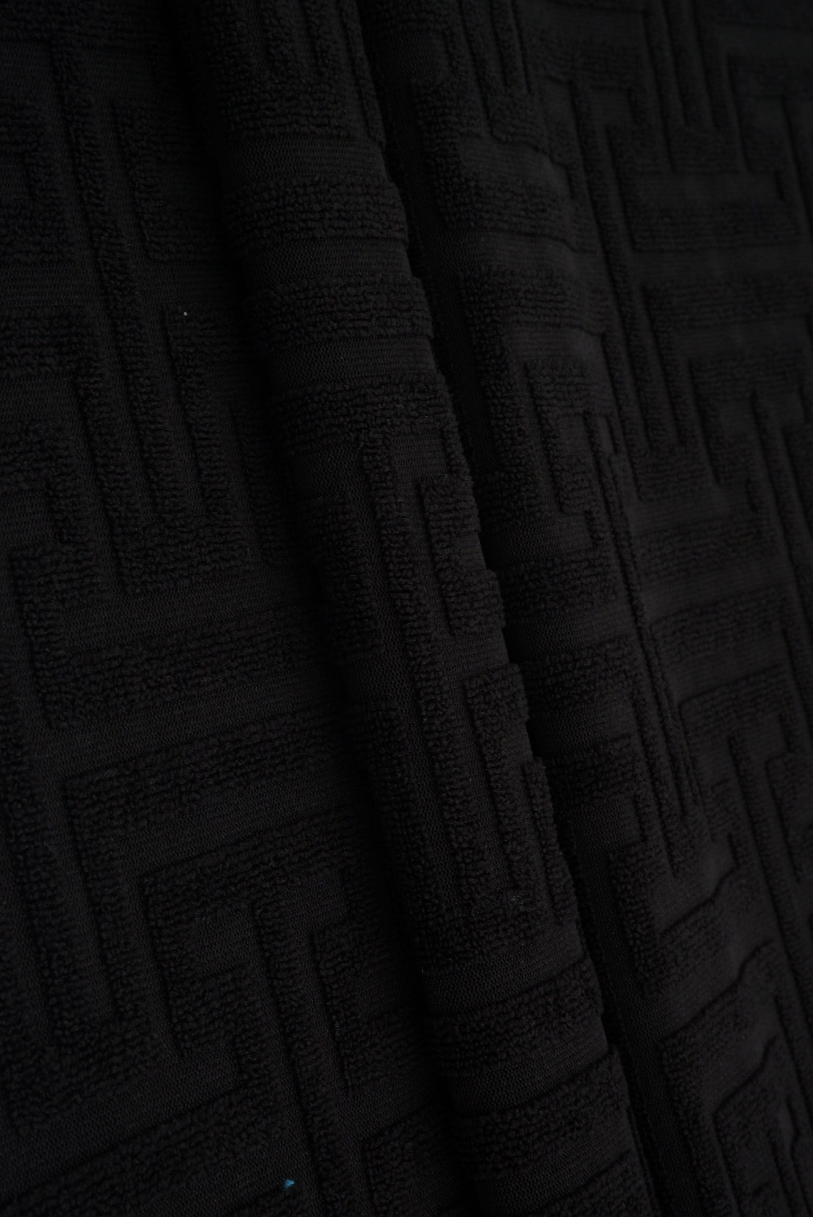 JACQ-4475 BLACK BOTTOMS DRESS GEOMETRIC JACQUARD KNIT LIVERPOOL OUTERWEAR PANTS POLYESTER SKIRTS SOLID SPANDEX STRETCH SWEATER TOPS