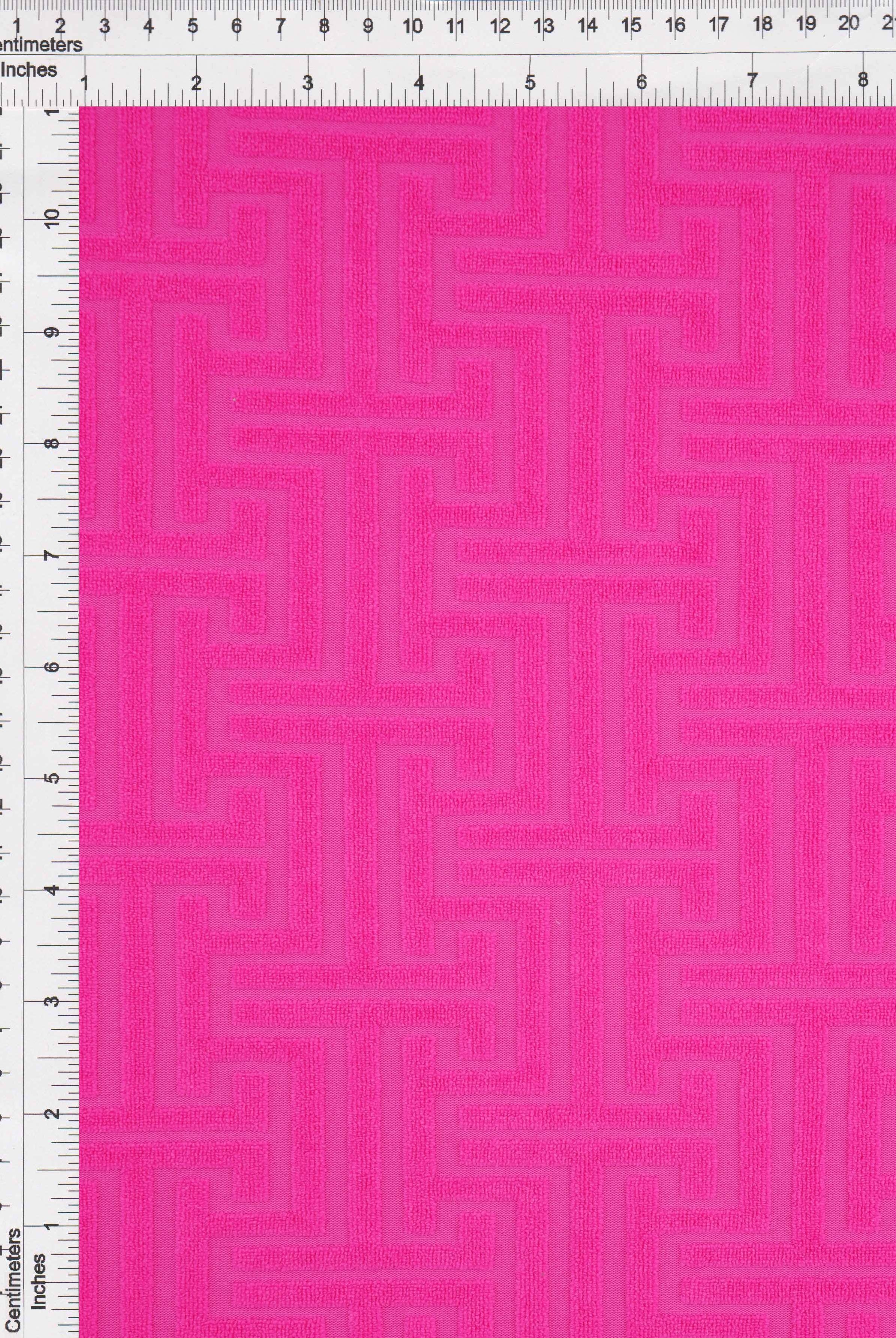 JACQ-4475 FUCHSIA BOTTOMS DRESS GEOMETRIC JACQUARD KNIT LIVERPOOL MAGENTA OUTERWEAR PANTS POLYESTER SKIRTS SOLID SPANDEX STRETCH SWEATER TOPS