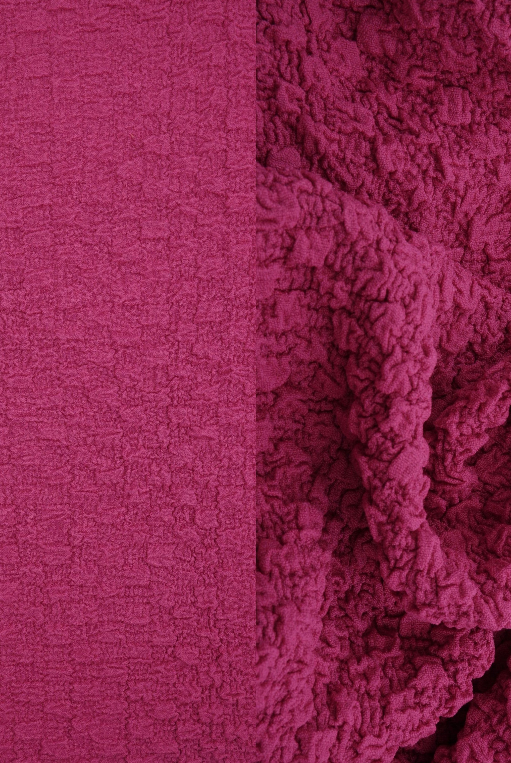 JACQ-4477 MAGENTA BOTTOMS DRESS GEOMETRIC JACQUARD KNIT LIVERPOOL NO-PRINT OUTERWEAR PANTS SKIRTS SOLID STRETCH SWEATER TOPS