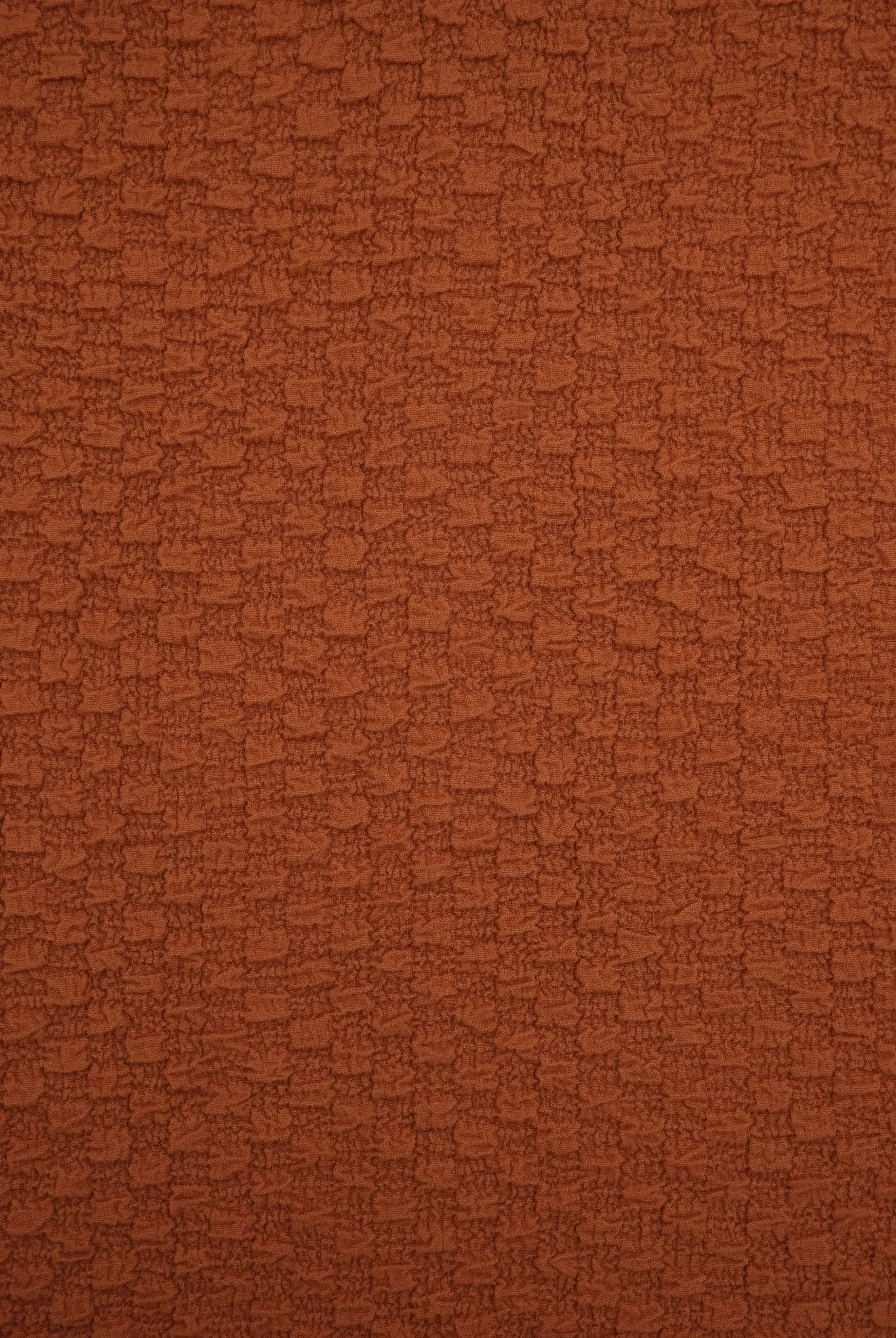 JACQ-4477 RUST BOTTOMS DRESS GEOMETRIC JACQUARD KNIT LIVERPOOL NO-PRINT OUTERWEAR PANTS POLYESTER RUST SKIRTS SOLID SPANDEX STRETCH SWEATER TOPS