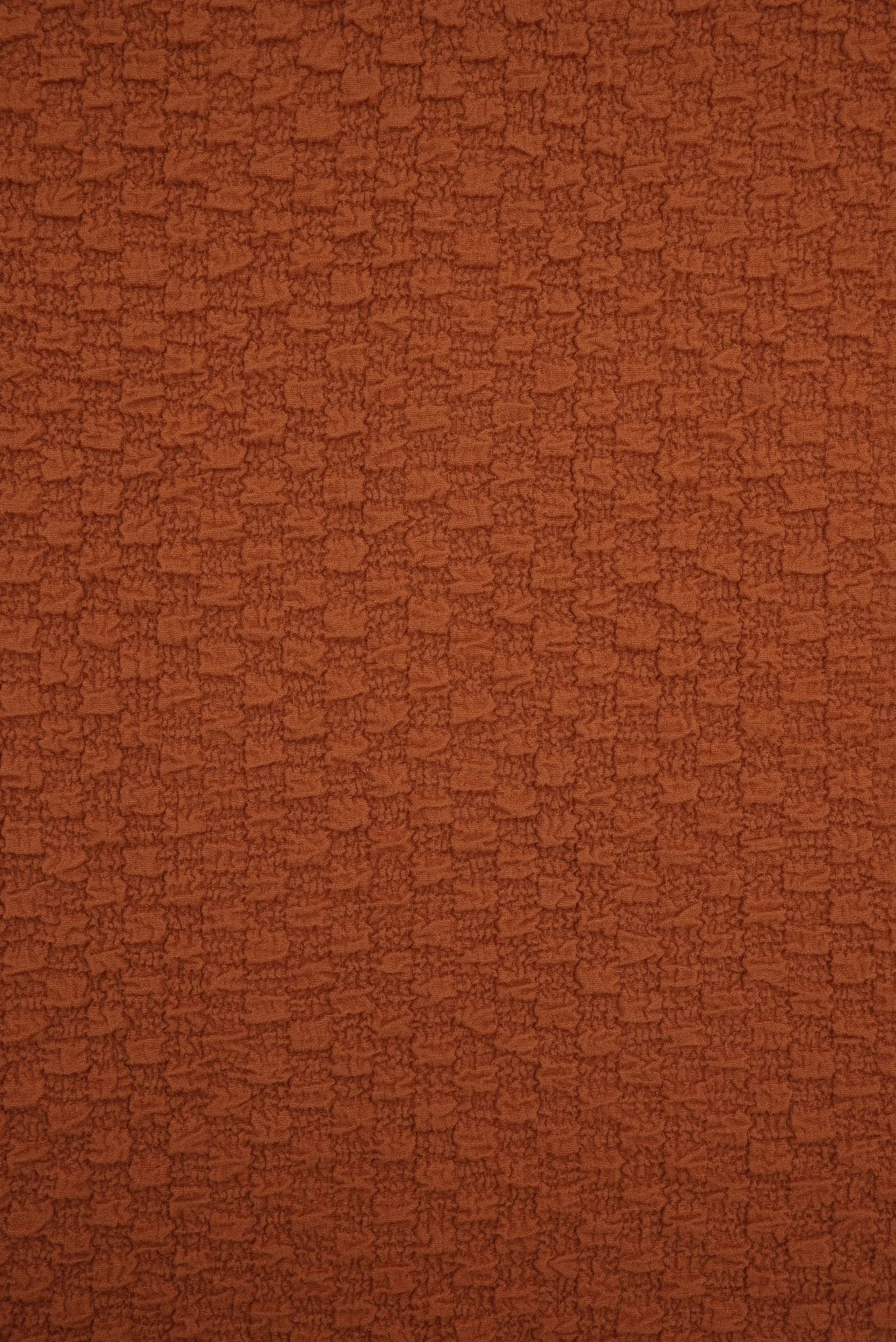 JACQ-4477 RUST BOTTOMS DRESS GEOMETRIC JACQUARD KNIT LIVERPOOL NO-PRINT OUTERWEAR PANTS POLYESTER RUST SKIRTS SOLID SPANDEX STRETCH SWEATER TOPS