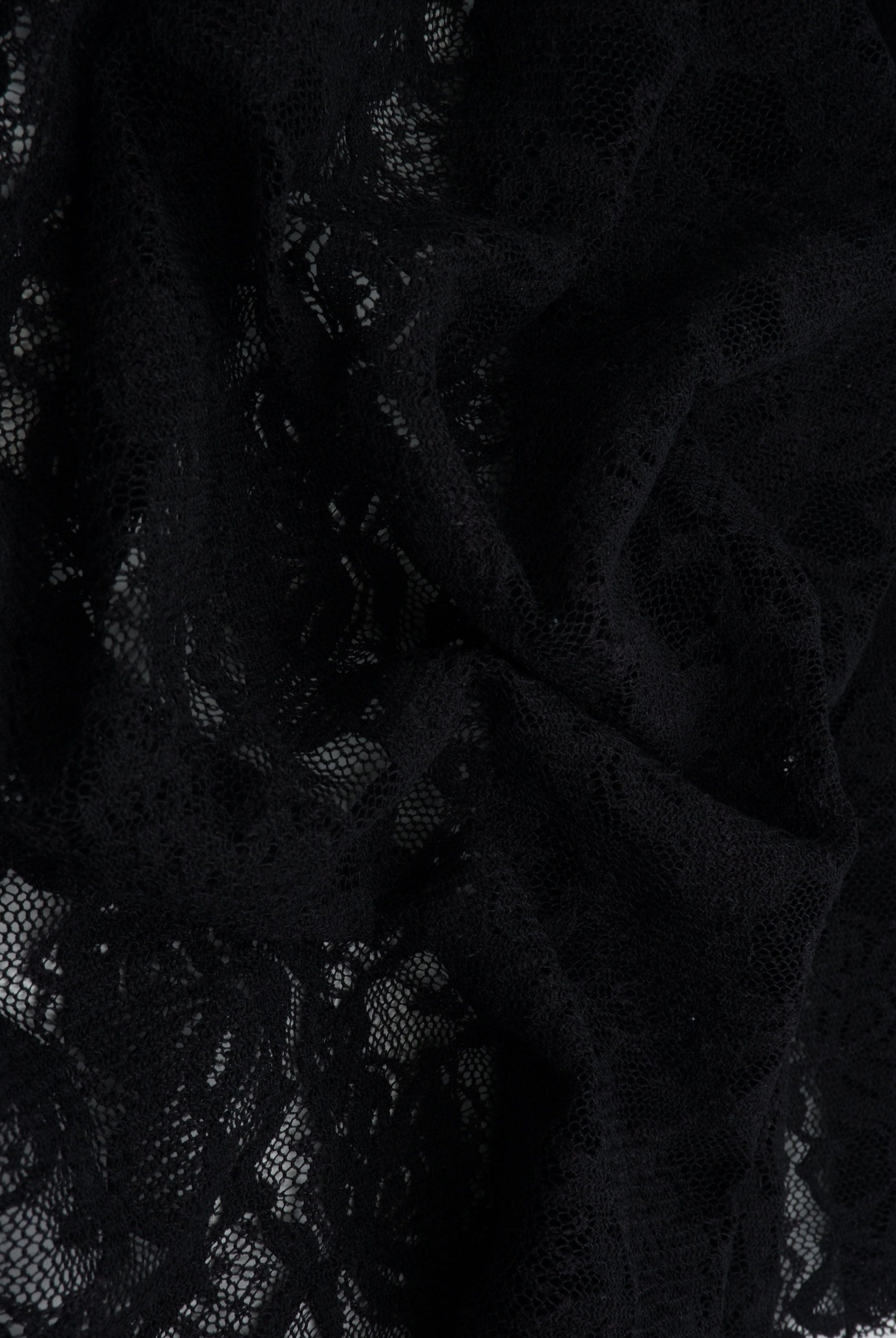 Floral Double Border Lace Fabric - LACE4478