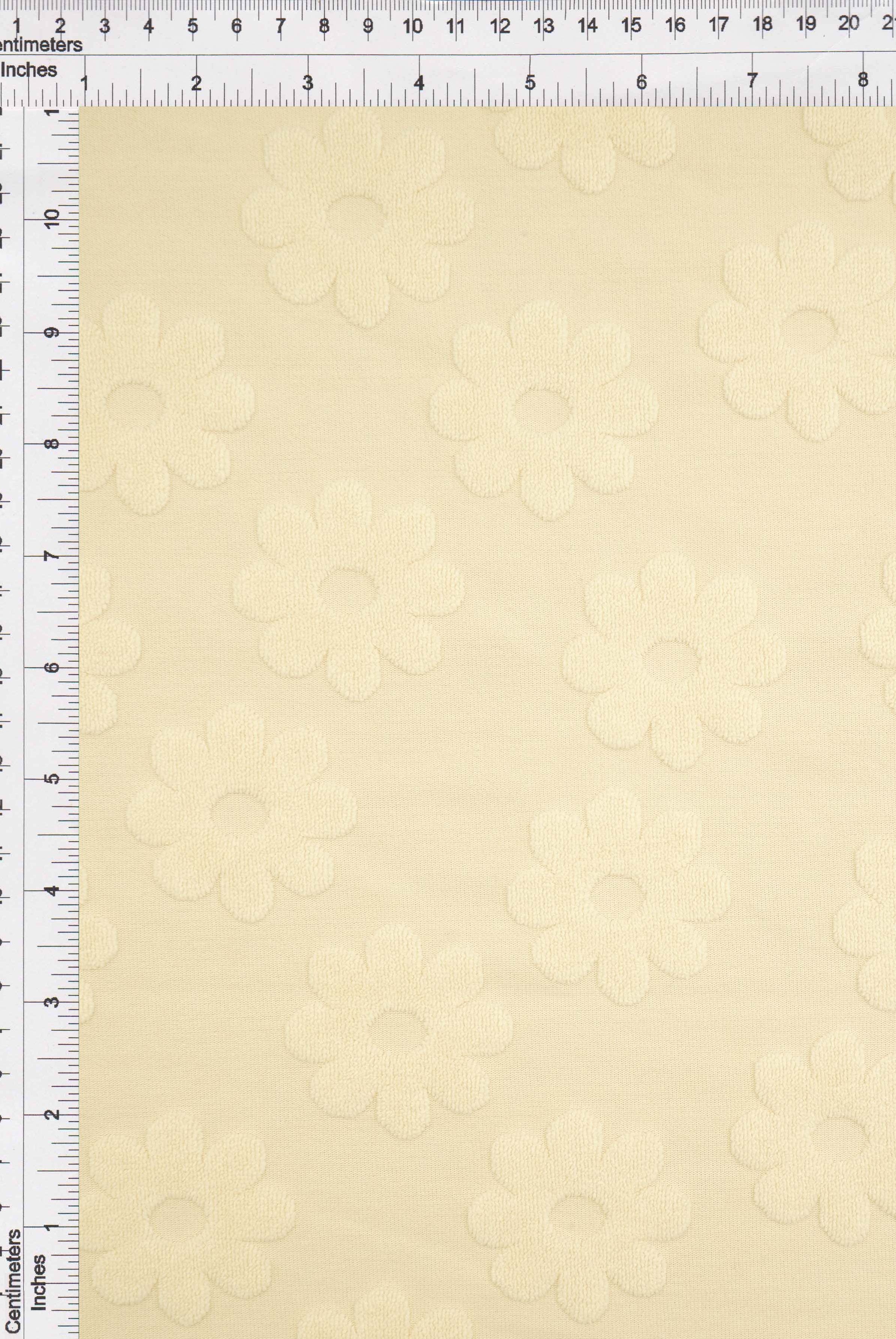 JACQ-4480 CREAM BOTTOMS CREAM DAISY FLOWER DRESS GEOMETRIC JACQUARD KNIT LIVERPOOL OUTERWEAR PANTS POLYESTER SKIRTS SOLID SPANDEX STRETCH SWEATER TOPS