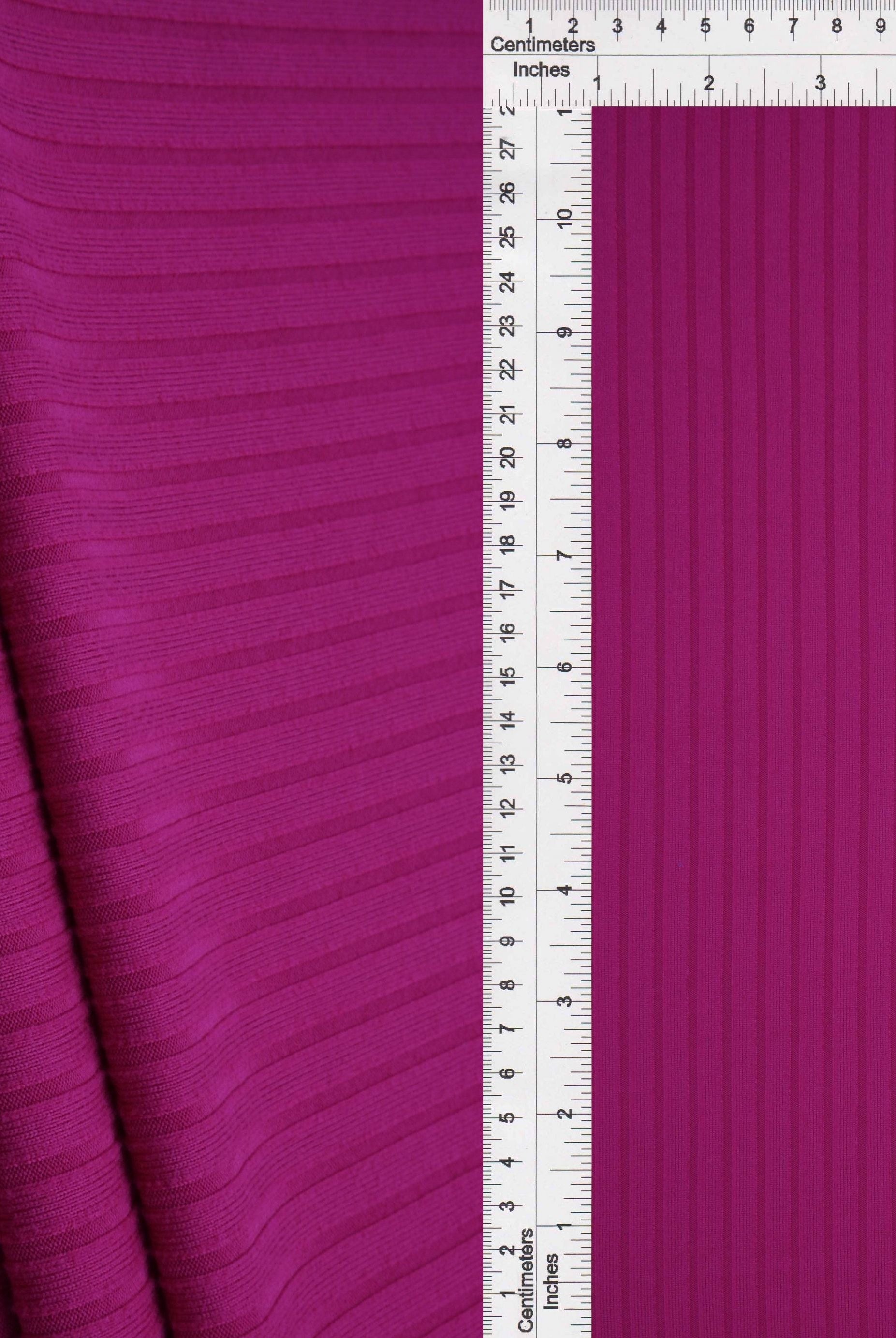 Rib Solid Stretch Knit Fabric - KNT4135