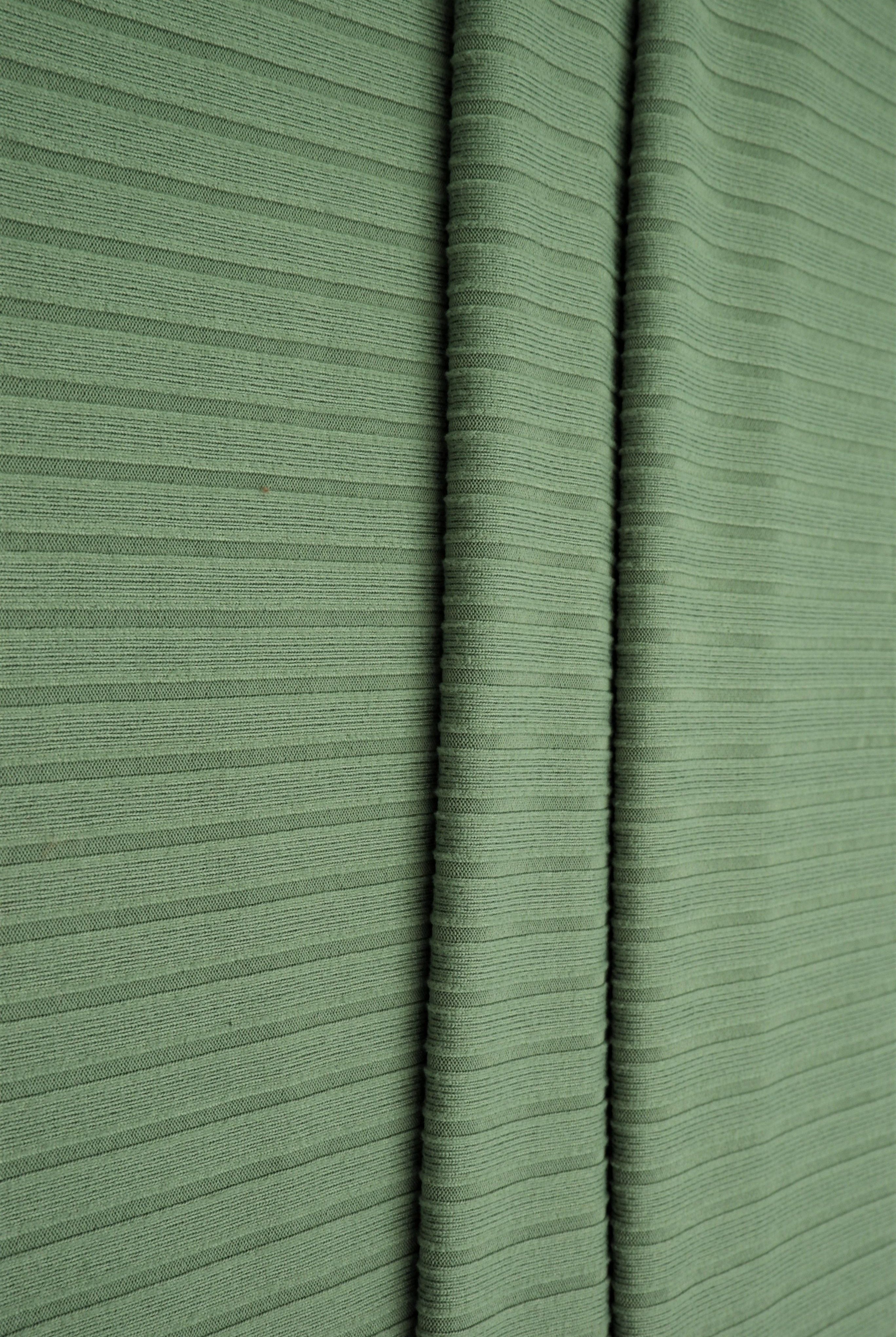 Rib Solid Stretch Knit Fabric - KNT4135