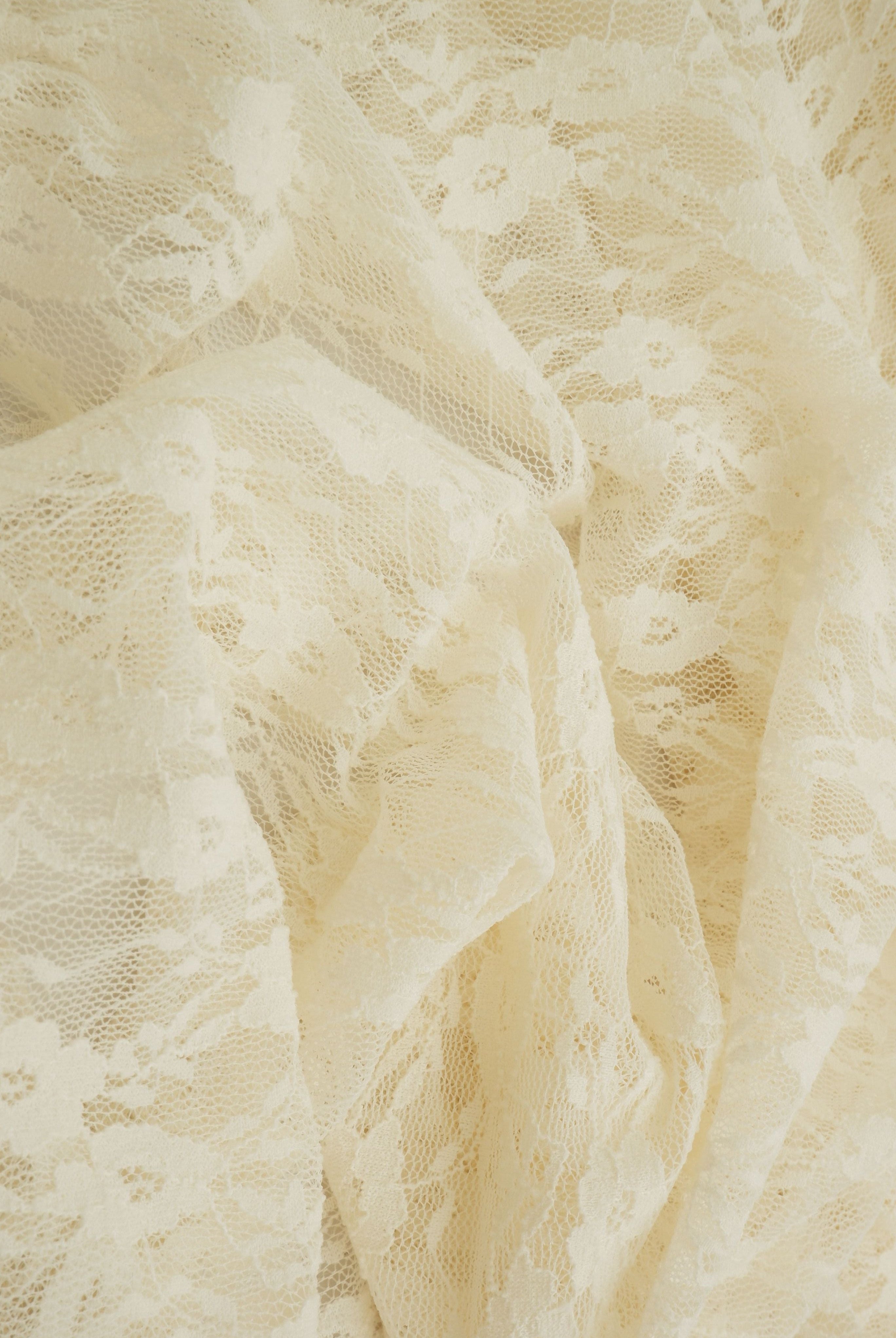 Floral Stretch Lace Fabric - LACE-4481