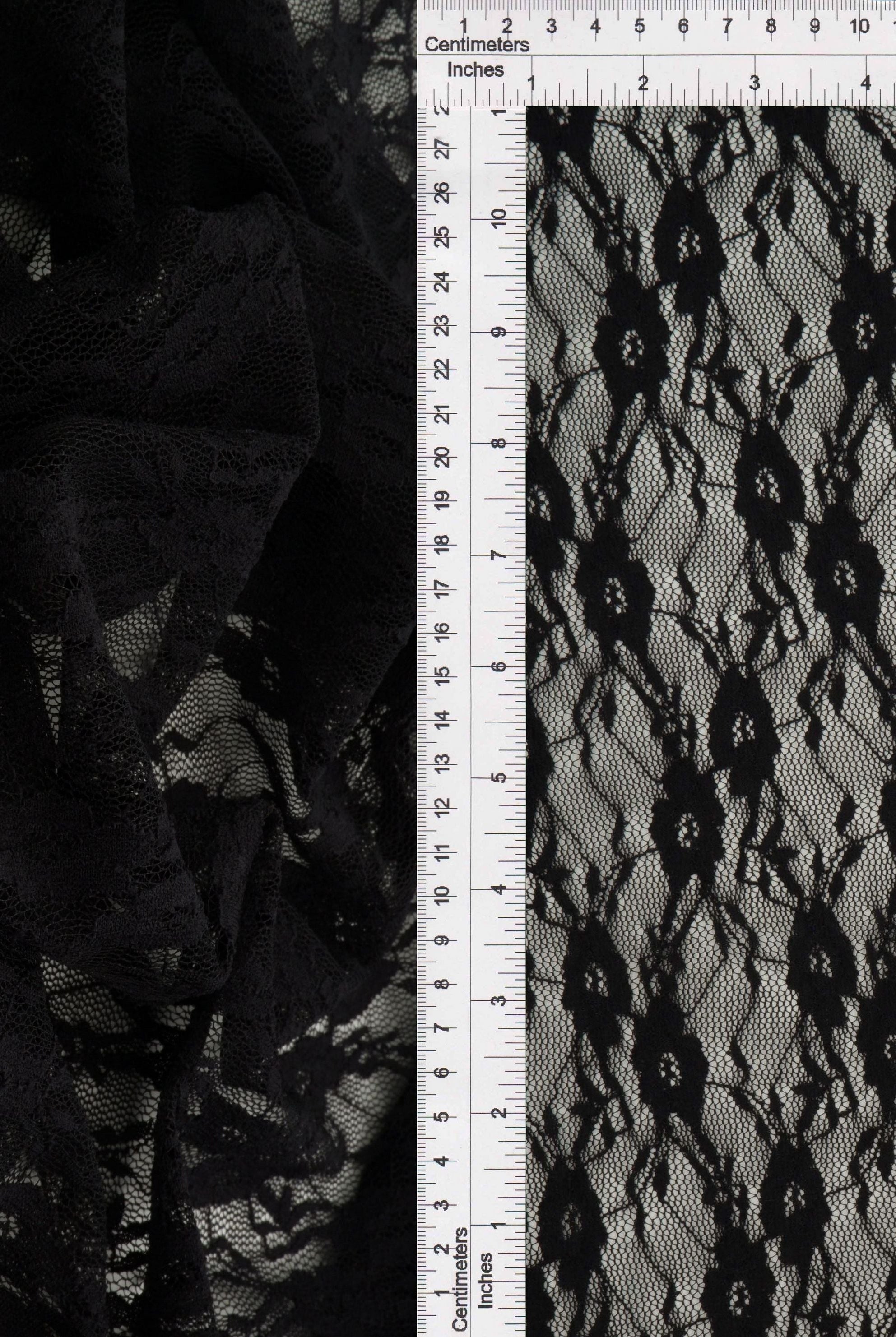 Floral Stretch Lace Fabric - LACE-4481