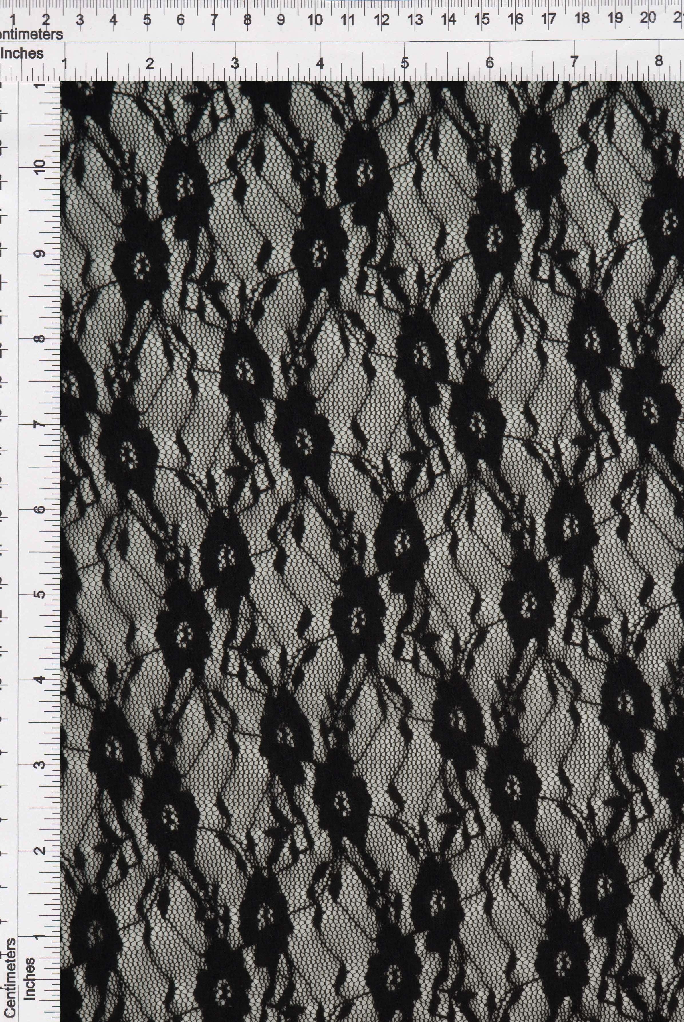 Floral Stretch Lace Fabric - LACE-4481