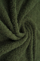 KNT4487 OLIVE VINTAGE ACTIVEWEAR BOTTOMS GREEN KNIT LOUNGEWEAR NO-PRINT OUTERWEAR POLYESTER SOLID SPANDEX STRETCH SWEATER