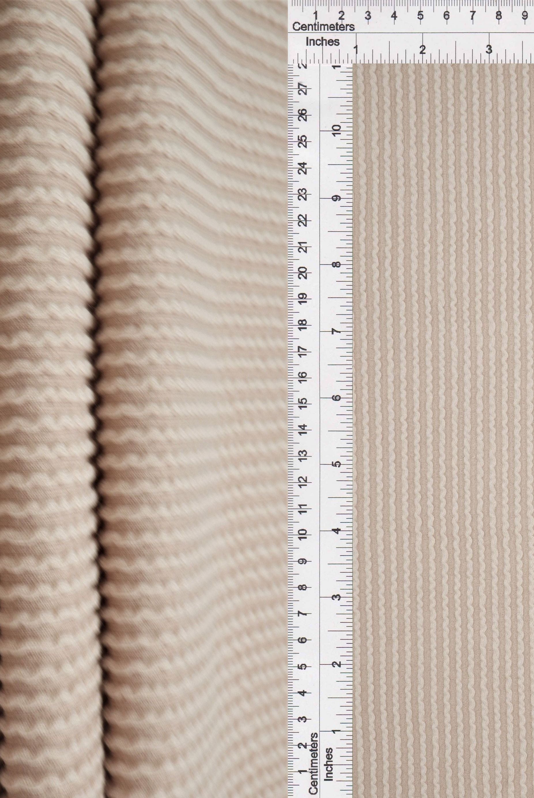 Jacquard Double Knit Rib Stretch Fabric - KNT4463