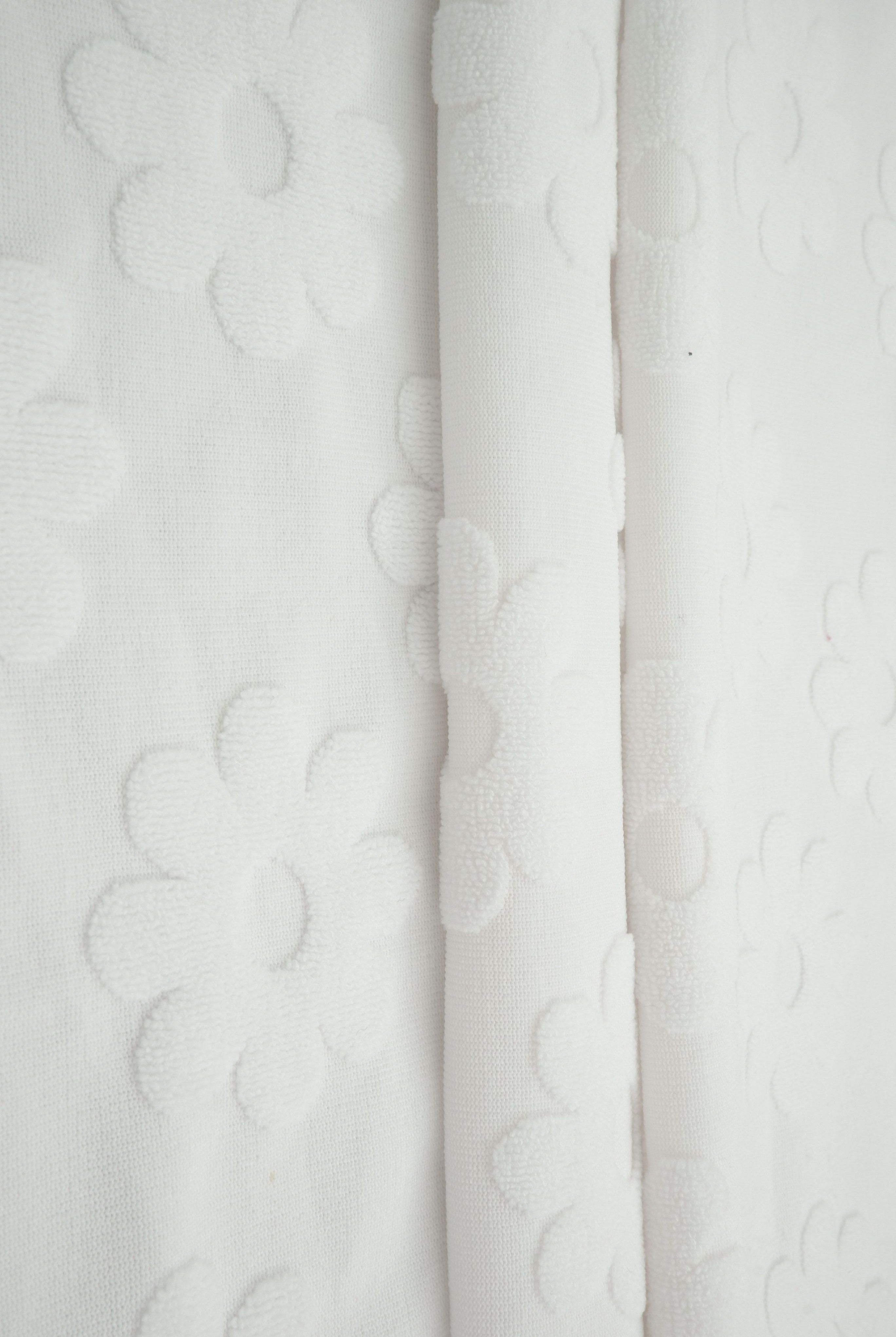 JACQ-4480 OPTIC WHITE BOTTOMS DAISY FLOWER DRESS GEOMETRIC JACQUARD KNIT LIVERPOOL OUTERWEAR PANTS POLYESTER SKIRTS SOLID SPANDEX STRETCH SWEATER TOPS