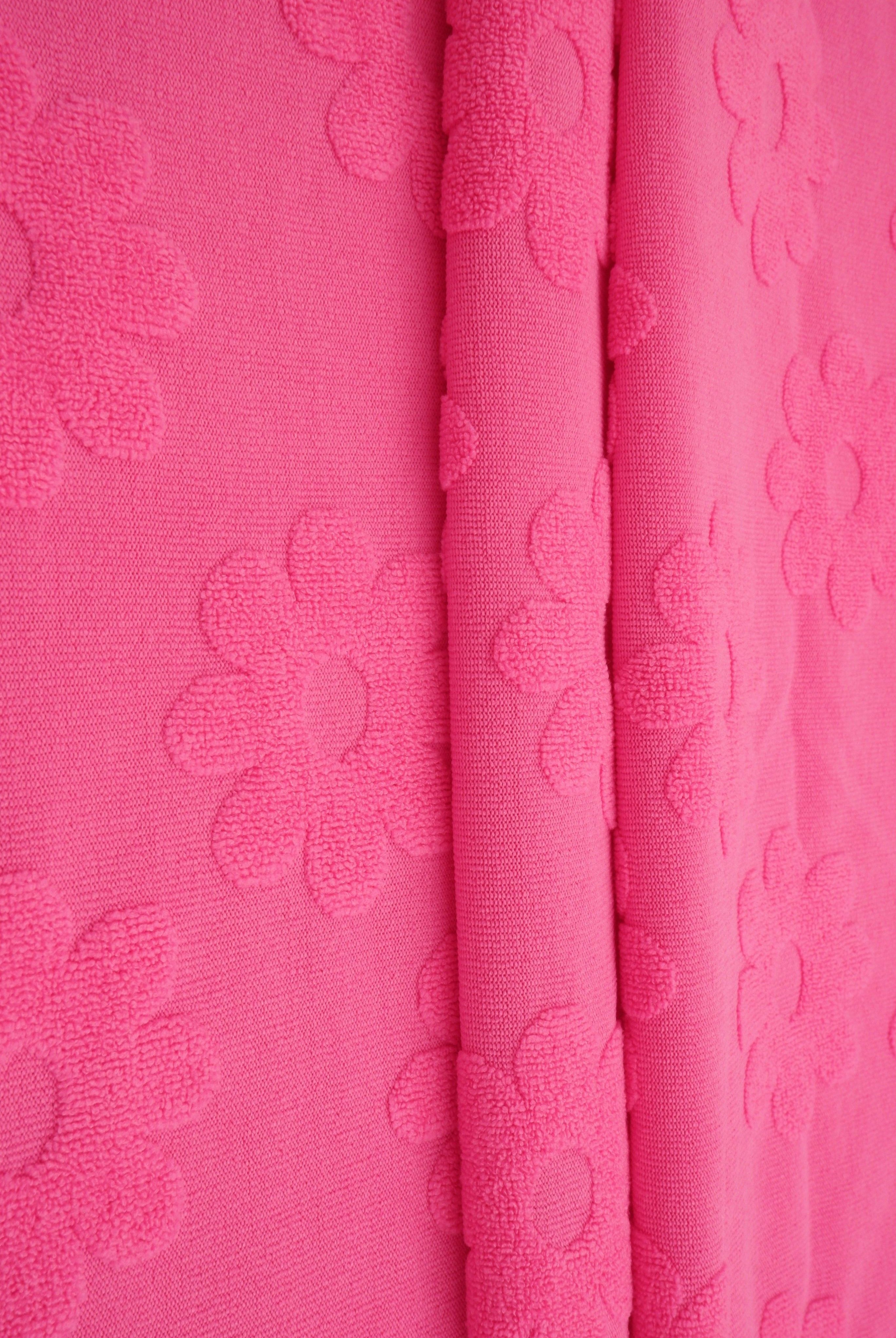 JACQ-4480 PINK BOTTOMS DAISY FLOWER DRESS GEOMETRIC JACQUARD KNIT LIVERPOOL OUTERWEAR PANTS POLYESTER SKIRTS SOLID SPANDEX STRETCH SWEATER TOPS