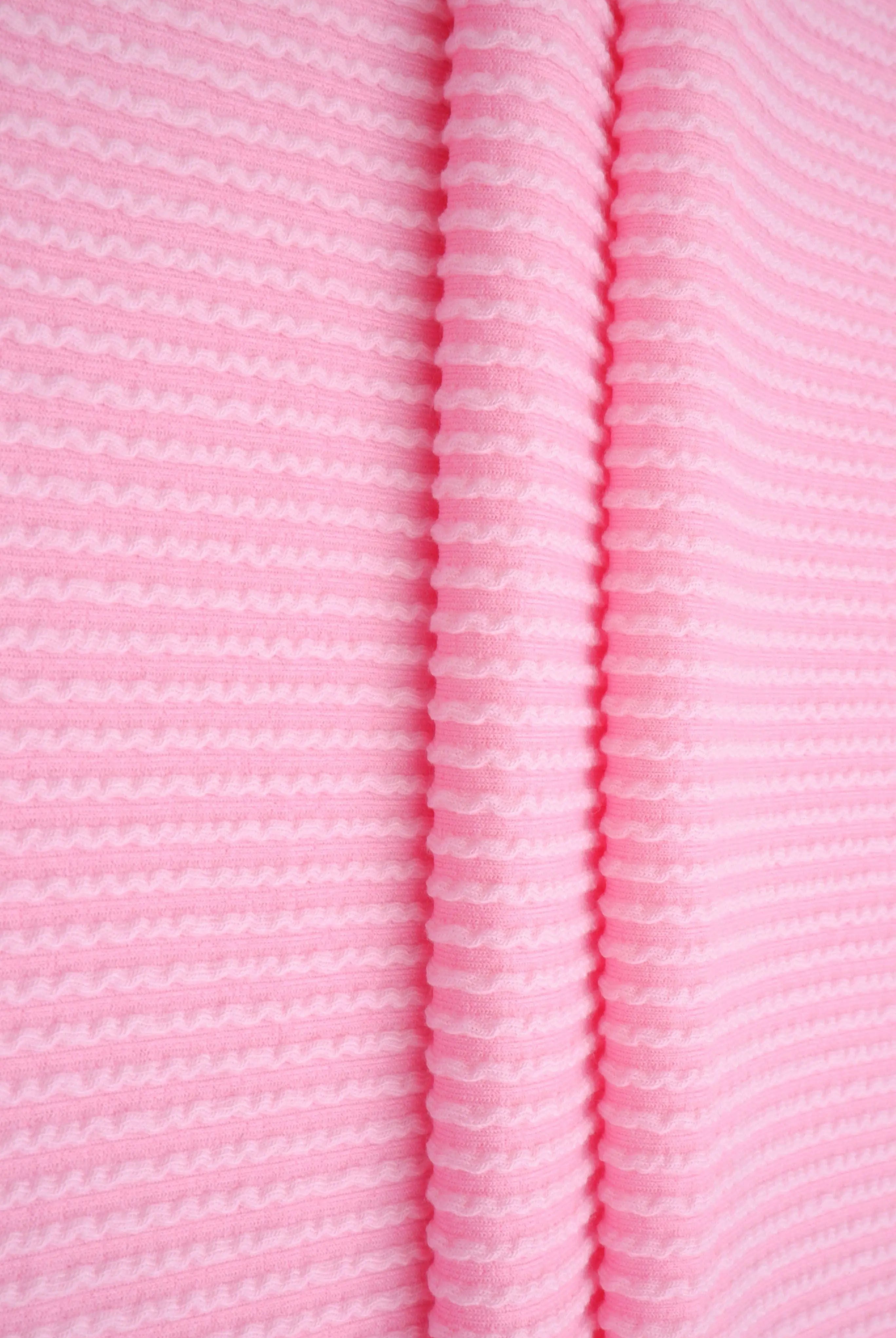 KNT4463 PINK NEW BODYSUIT BOTTOMS CAMI DOUBLE KNIT DRESS JACQUARD LOUNGEWEAR NO-PRINT PANTS PINK POLYESTER RAYON RIB SOLID SPANDEX STRETCH SWEATER T-SHIRT URBAN