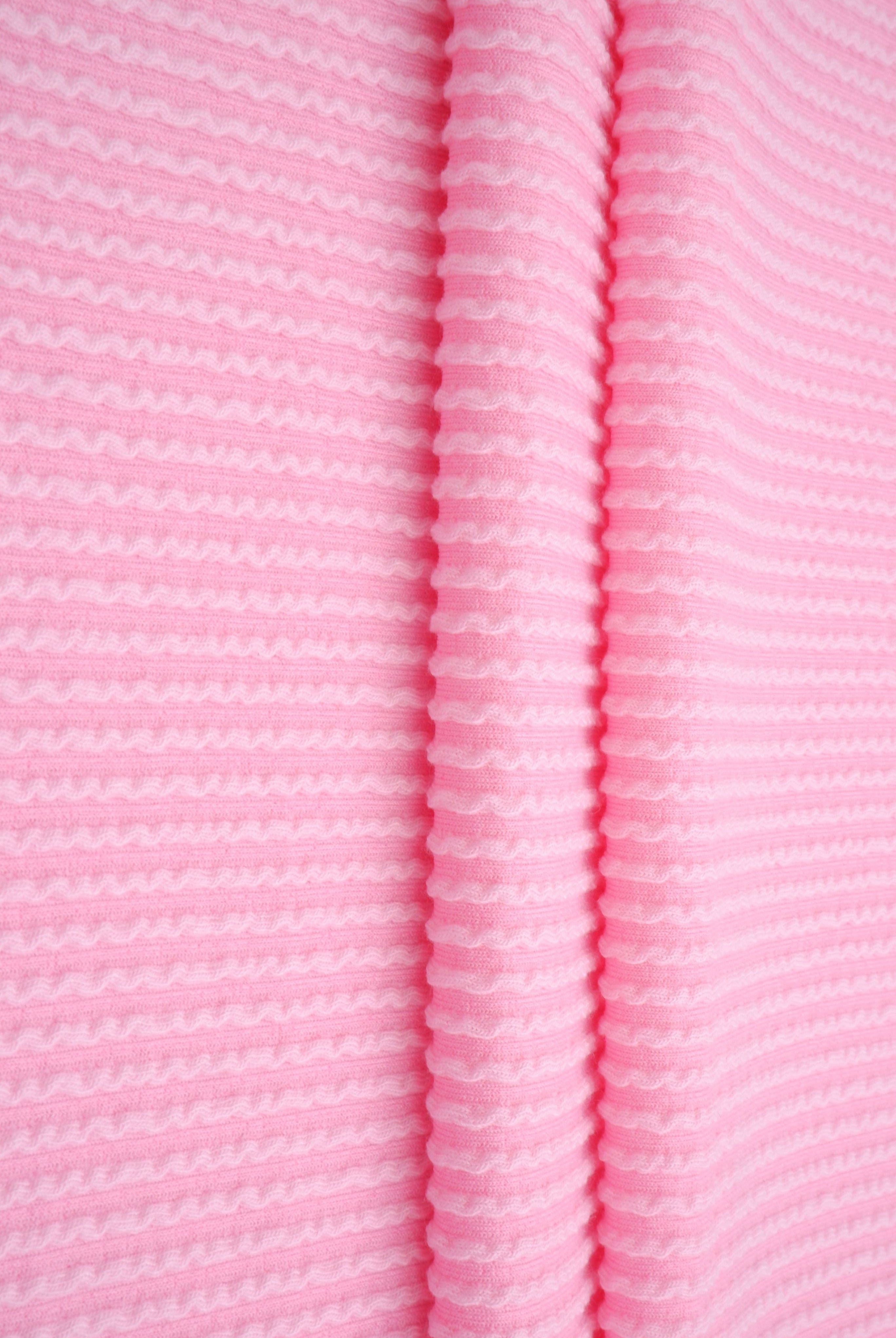 Jacquard Double Knit Rib Stretch Fabric - KNT4463