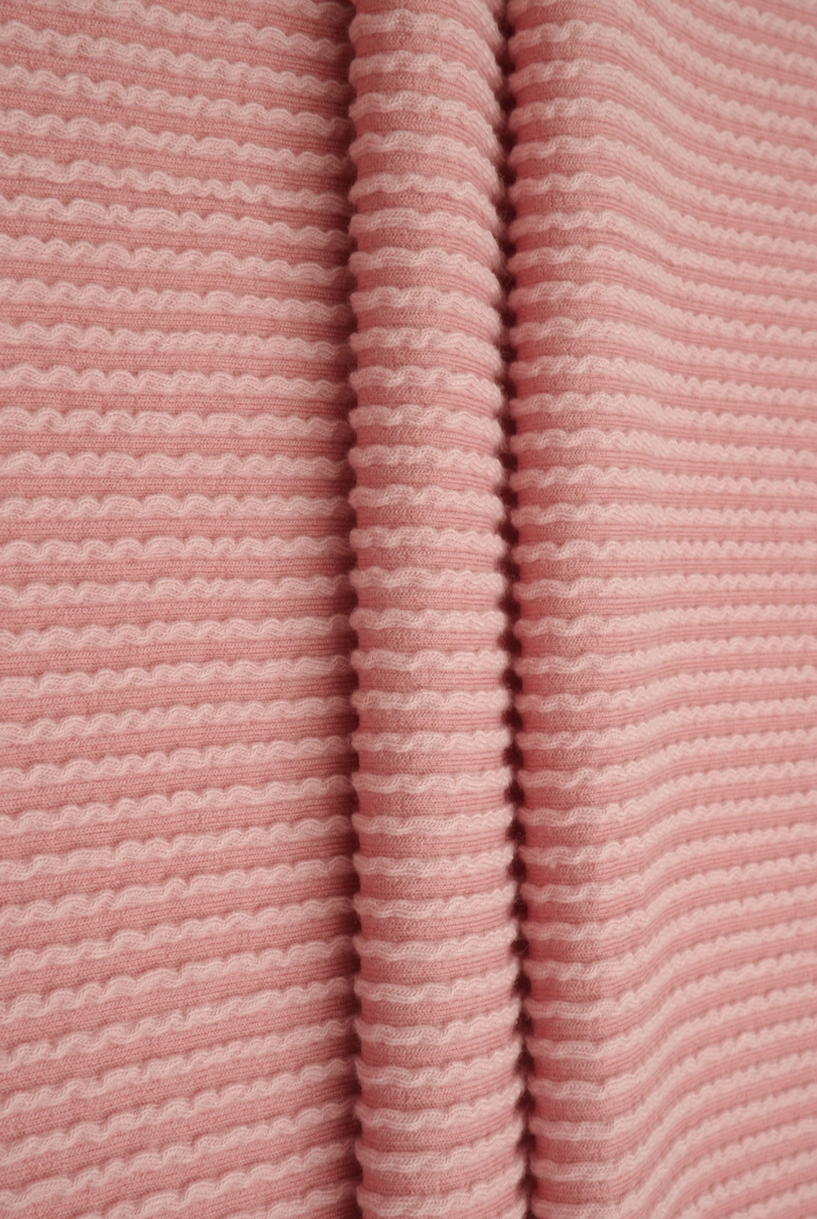 Jacquard Double Knit Rib Stretch Fabric - KNT4463