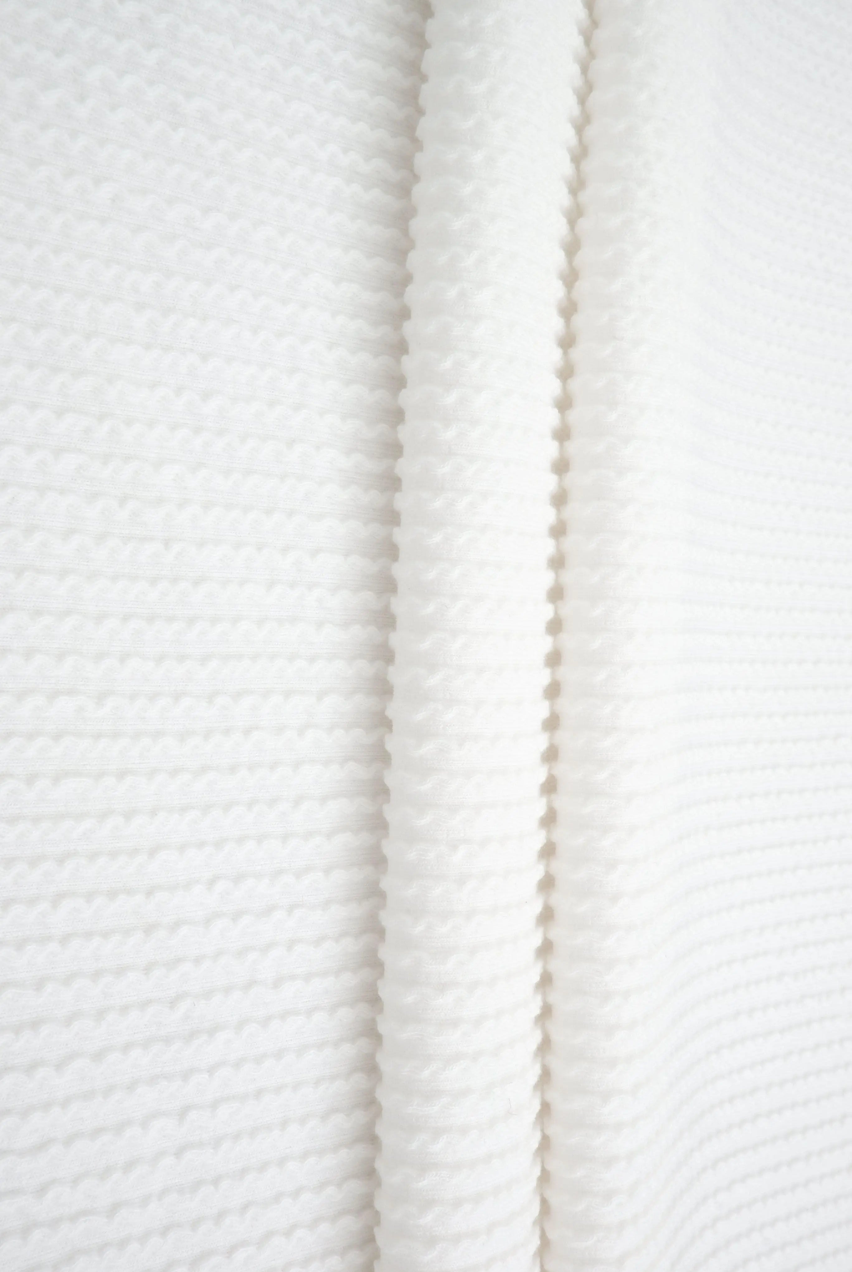 KNT4463 IVORY BODYSUIT BOTTOMS CAMI CREAM DOUBLE KNIT DRESS IVORY JACQUARD LOUNGEWEAR NO-PRINT PANTS POLYESTER RAYON RIB SOLID SPANDEX STRETCH SWEATER T-SHIRT URBAN WHITE