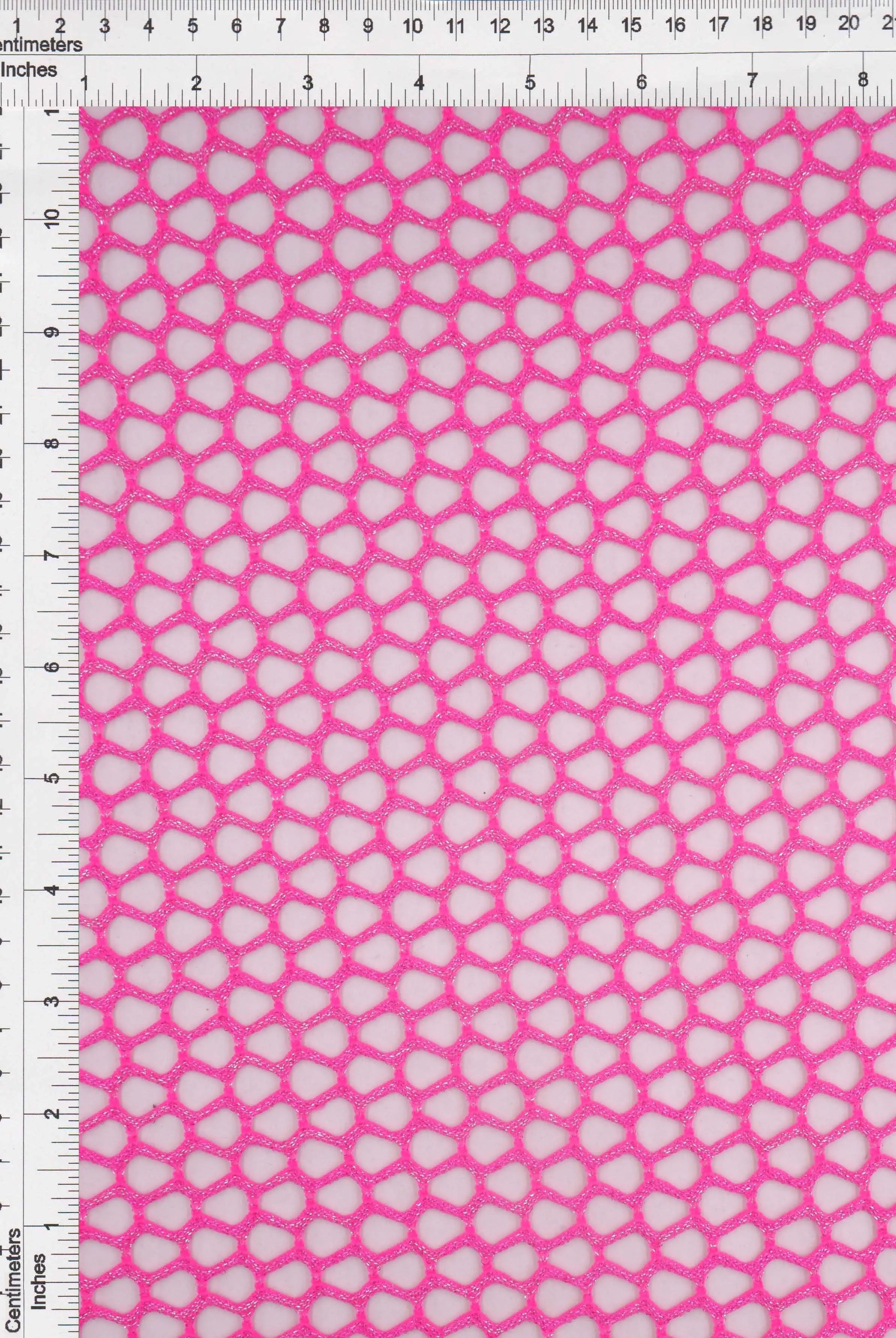 MESH-4467 FUCHSIA BLOUSE BODYSUIT CAMI FLOCKING FUSCHIA LOUNGEWEAR LUREX MESH NO-PRINT POLYESTER SOLID SPANDEX STRETCH TOPS TUNICS