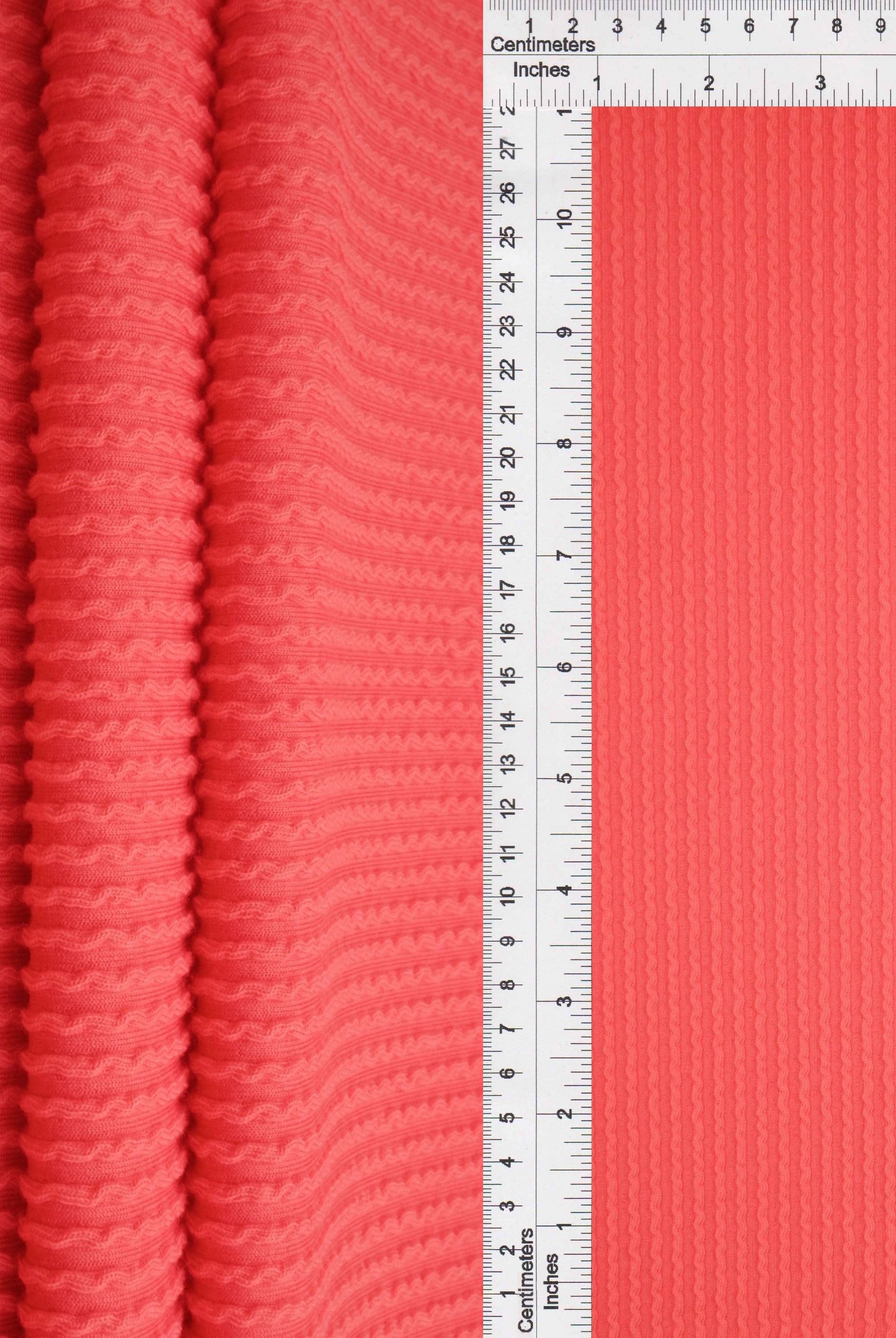 KNT4204 CORAL RED BIKER SHORTS BODYSUIT BOTTOMS DOUBLE KNIT DRESS NO-PRINT PANTS POLYESTER RAYON RED RIB SKIRTS SOLID SPANDEX STRETCH TOPS TUNICS URBAN