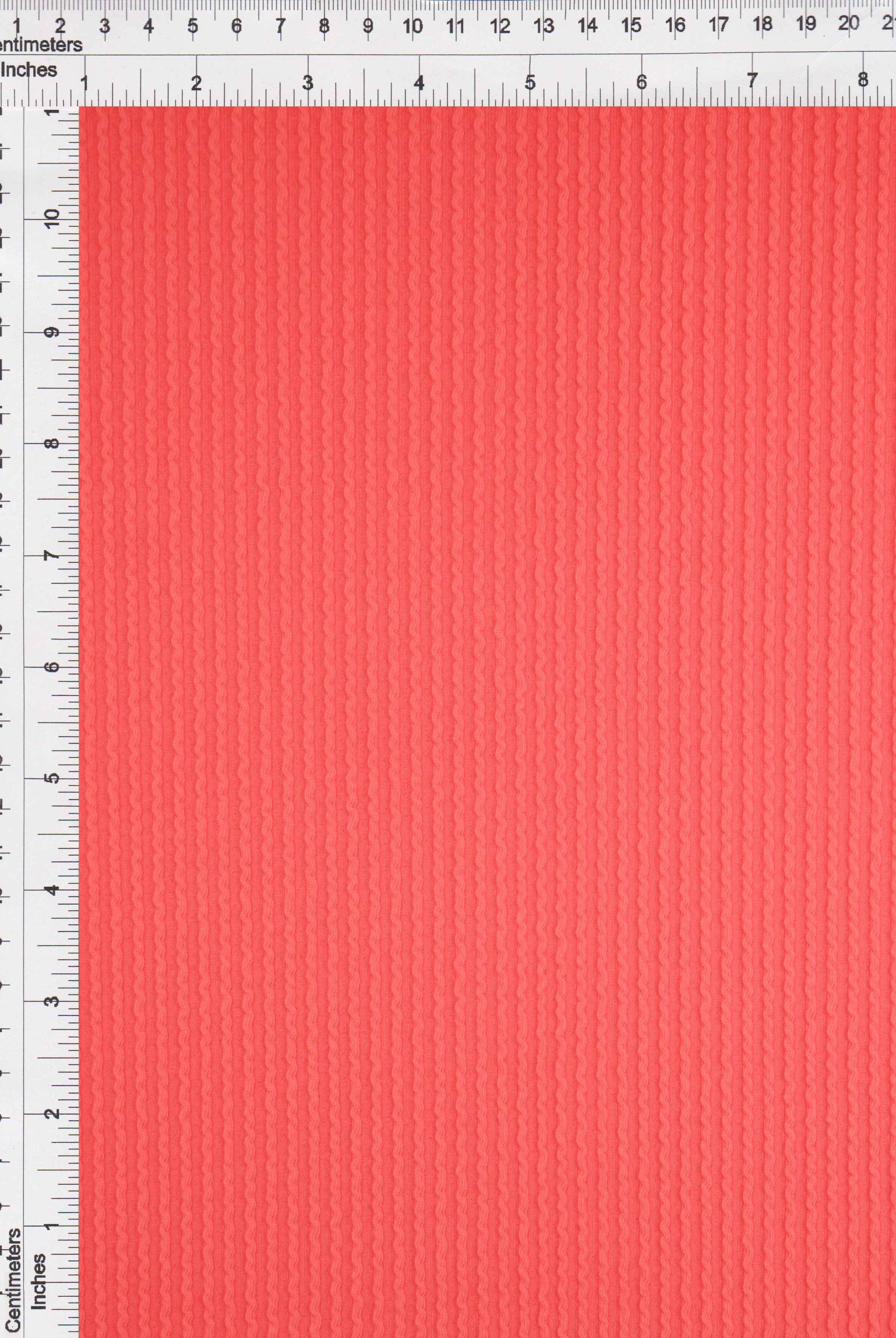 KNT4204 CORAL RED BIKER SHORTS BODYSUIT BOTTOMS DOUBLE KNIT DRESS NO-PRINT PANTS POLYESTER RAYON RED RIB SKIRTS SOLID SPANDEX STRETCH TOPS TUNICS URBAN