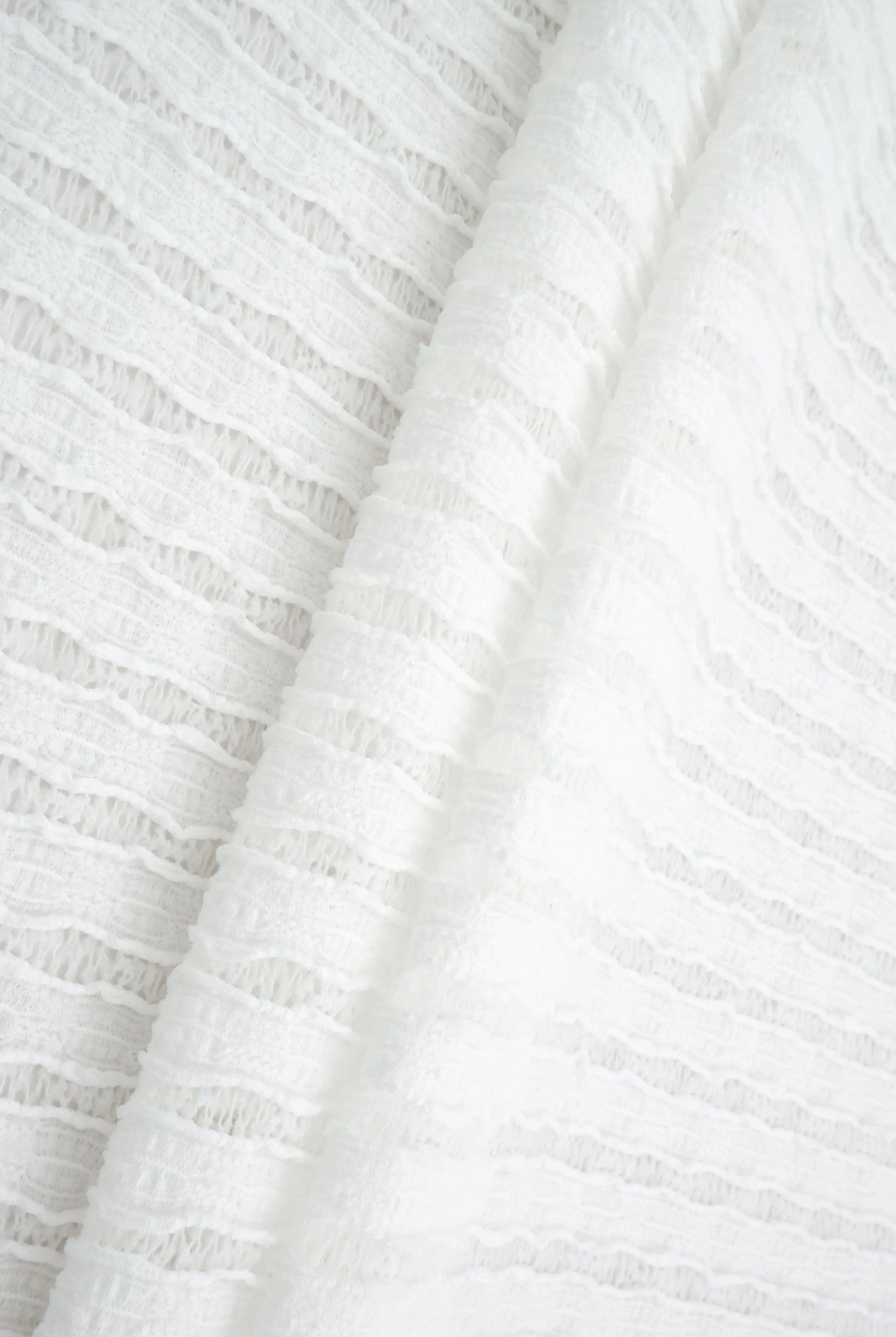 LACE4508 WHITE OPTIC BLOUSE BODYSUIT BOTTOMS DRESS LACE PANTS POLYESTER SKIRTS SOLID SPANDEX STRIPE TOPS