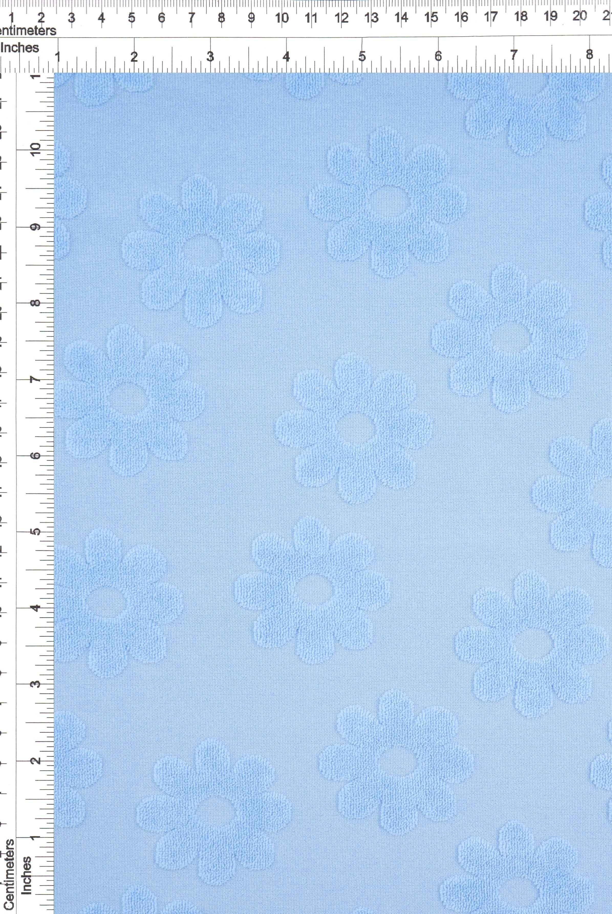 JACQ-4480 BLUE LT BOTTOMS DAISY FLOWER DRESS GEOMETRIC JACQUARD KNIT LIVERPOOL OUTERWEAR PANTS POLYESTER SKIRTS SOLID SPANDEX STRETCH SWEATER TOPS